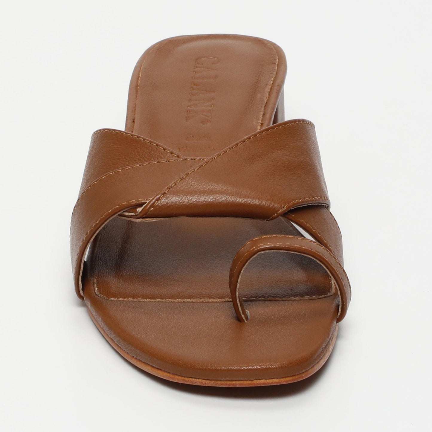 Nora sandales en cuir camel