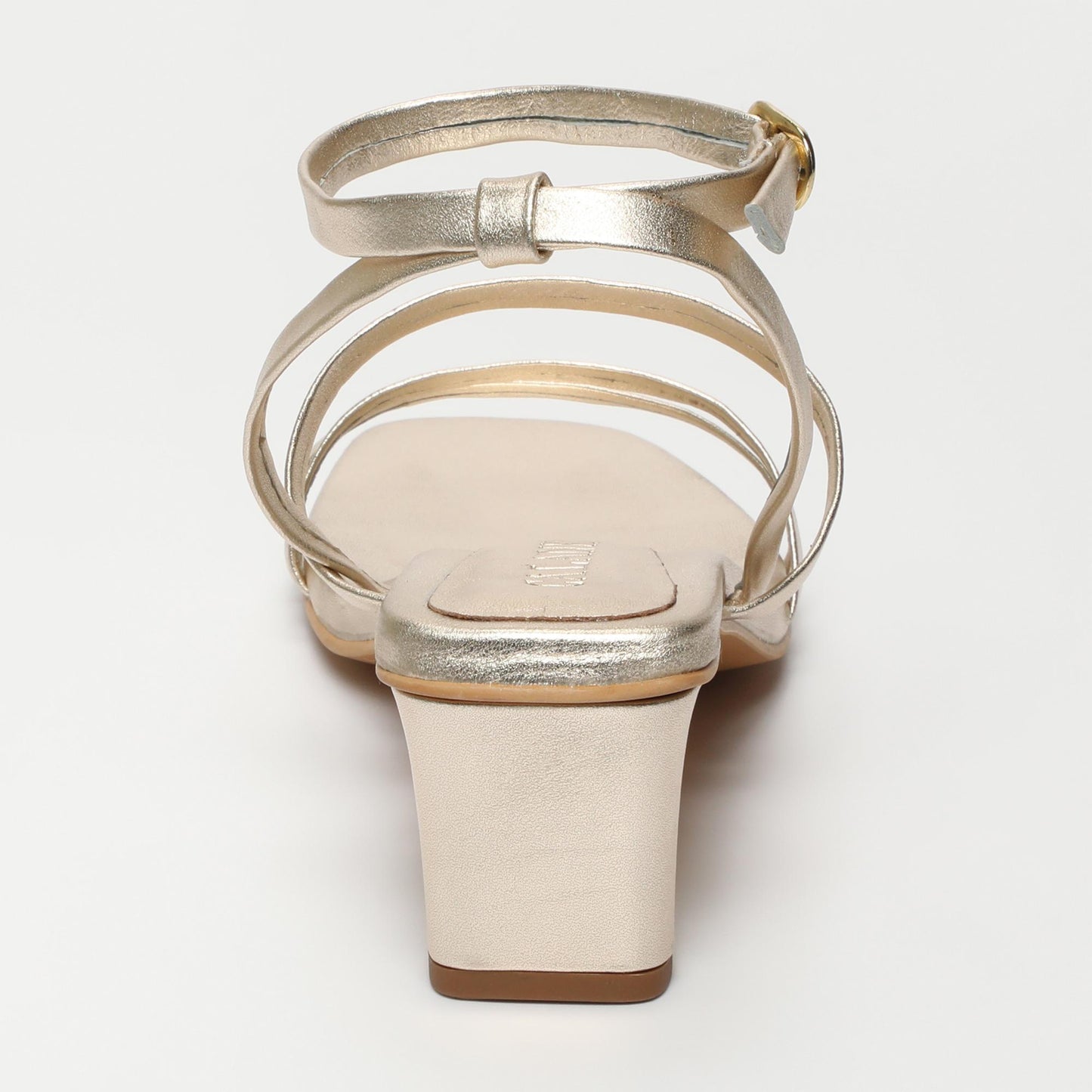 Norah sandales en cuir platinium