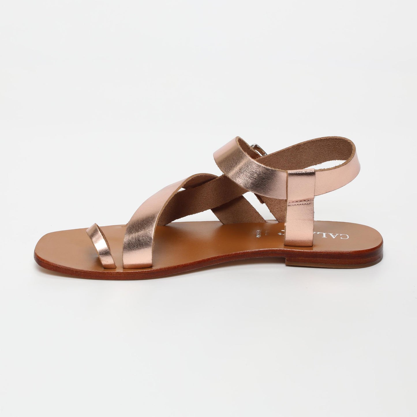 Norma sandales en cuir rosegold