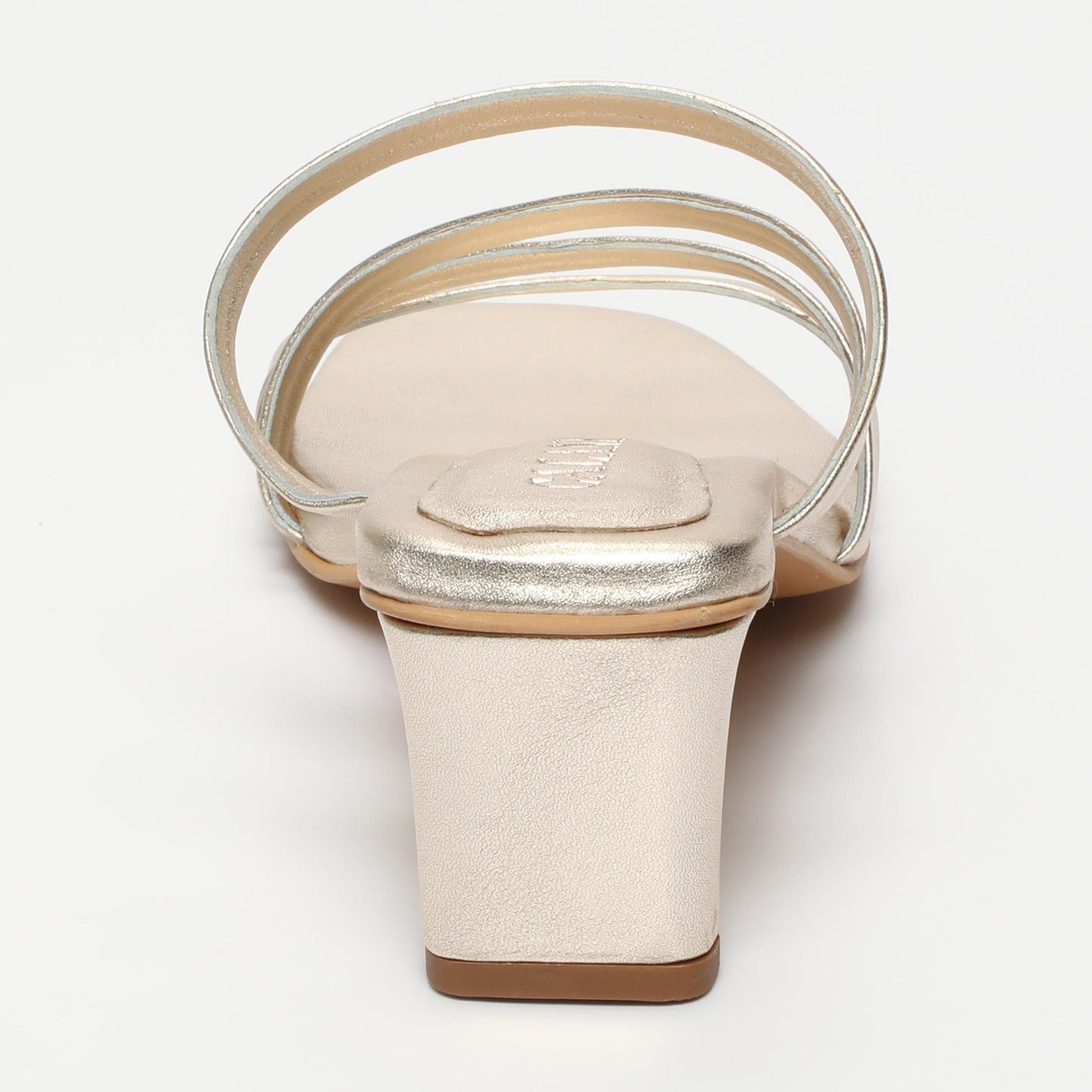 Nova sandales en cuir platinium