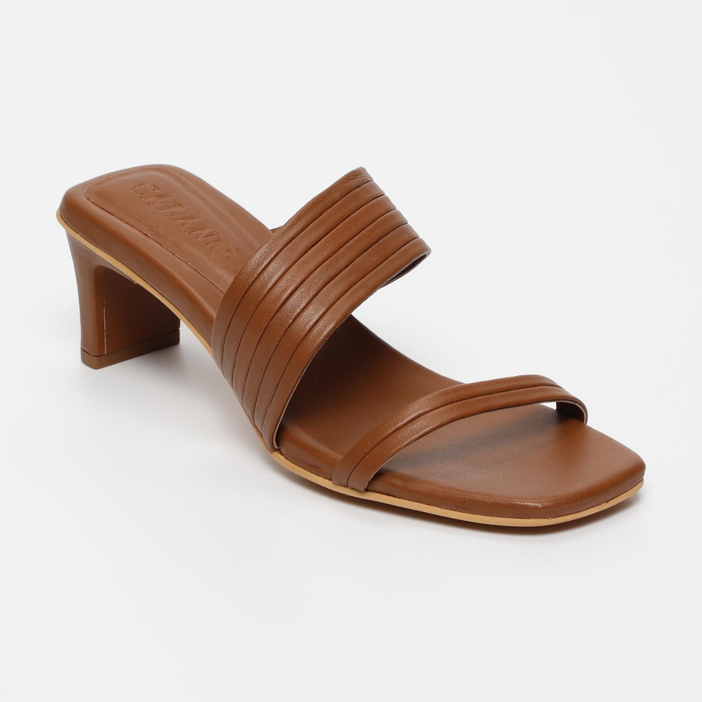 Nura sandales en cuir camel