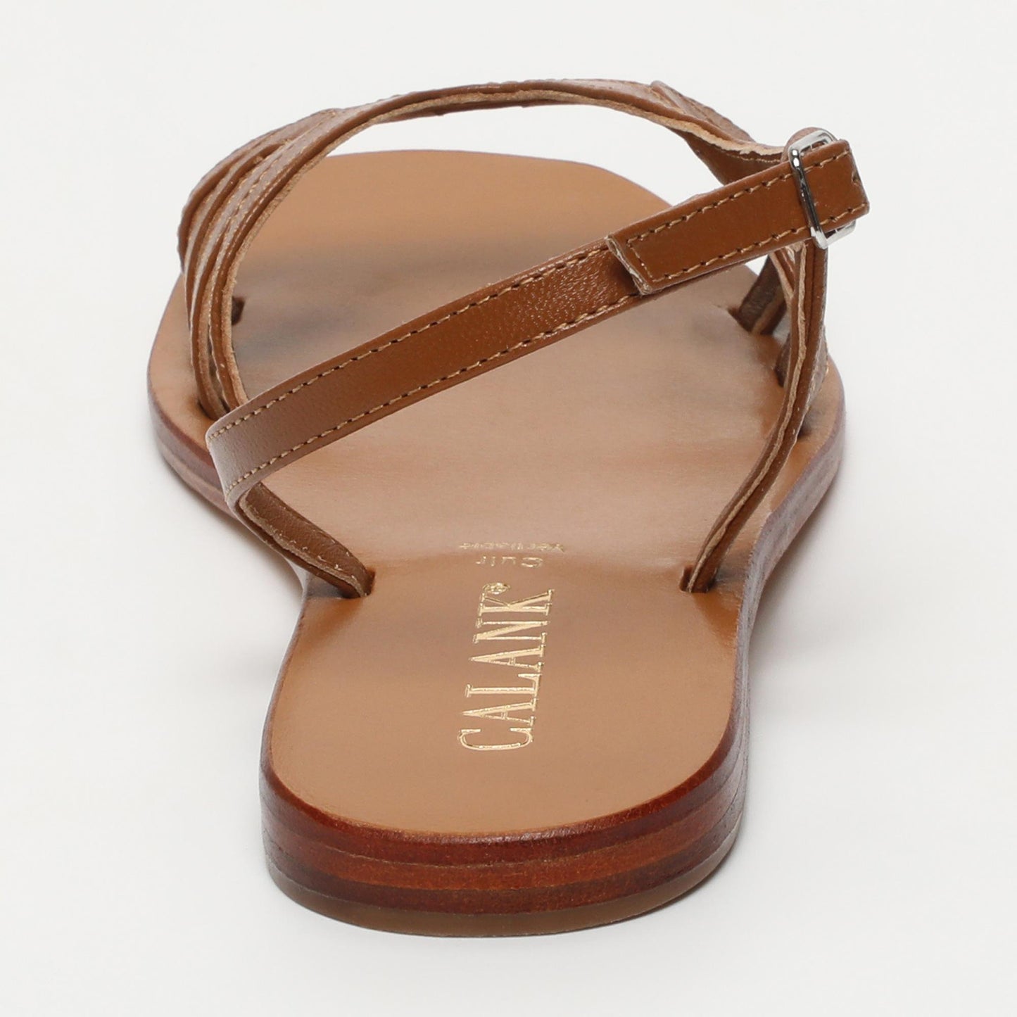 Nya sandales en cuir camel
