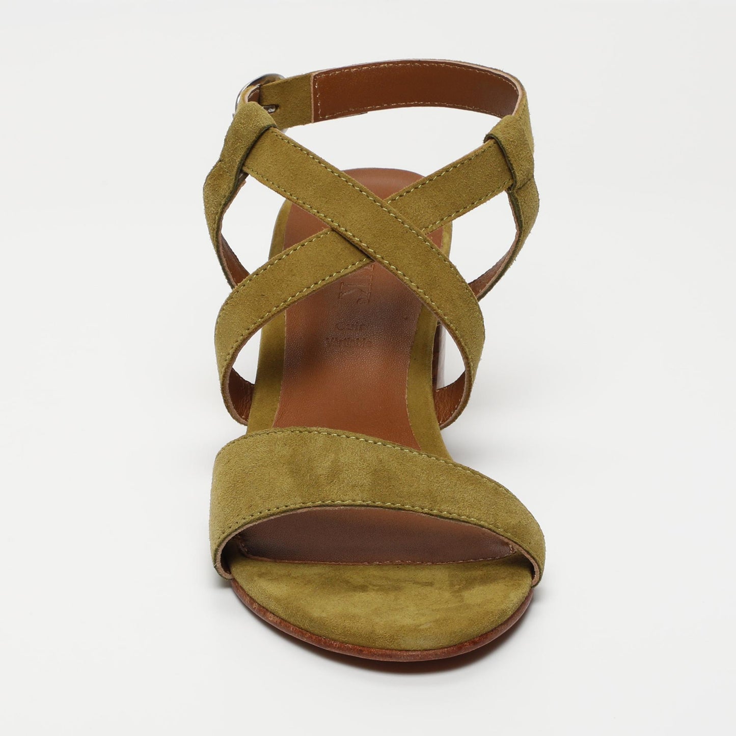 Nyssa sandales en cuir olive