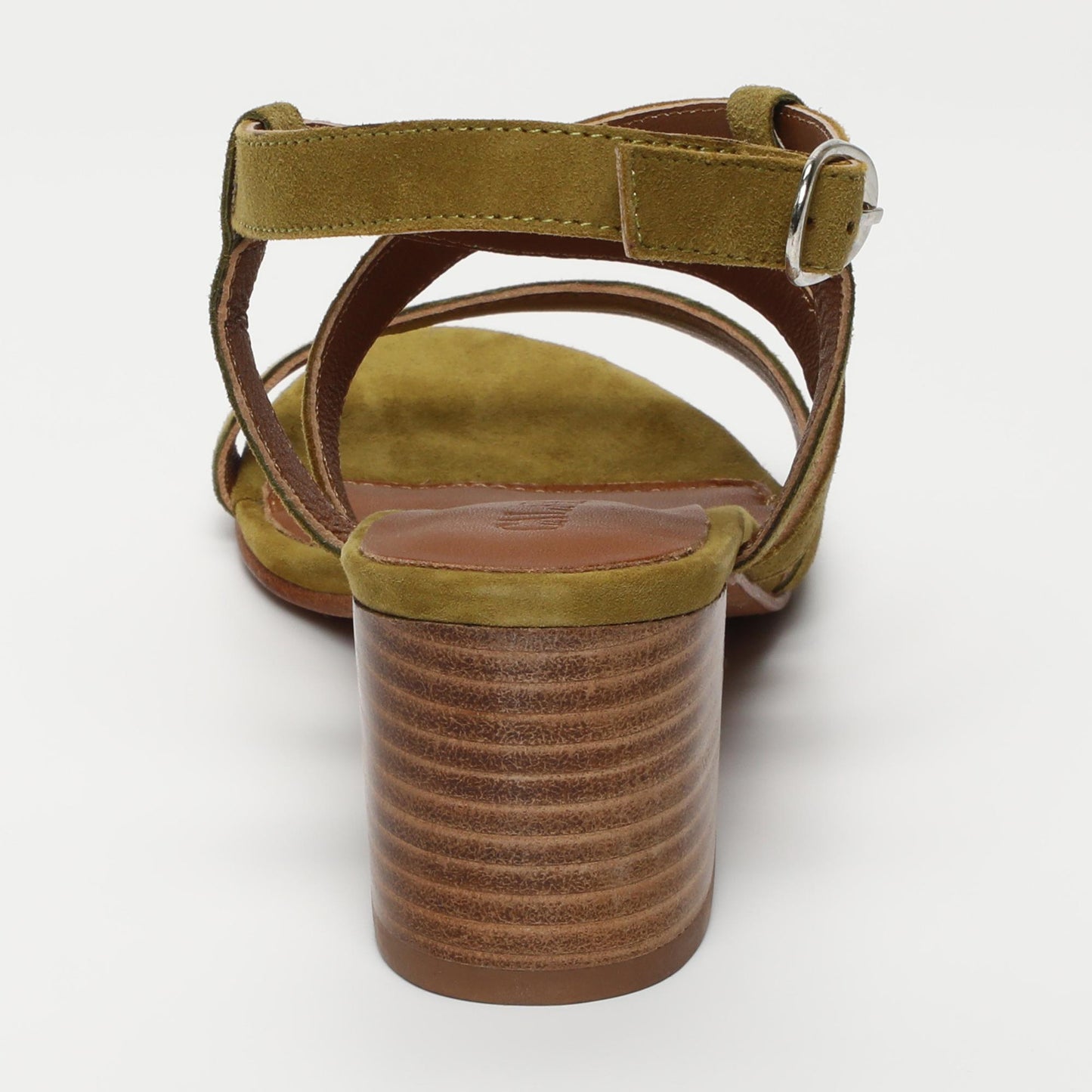 Nyssa sandales en cuir olive