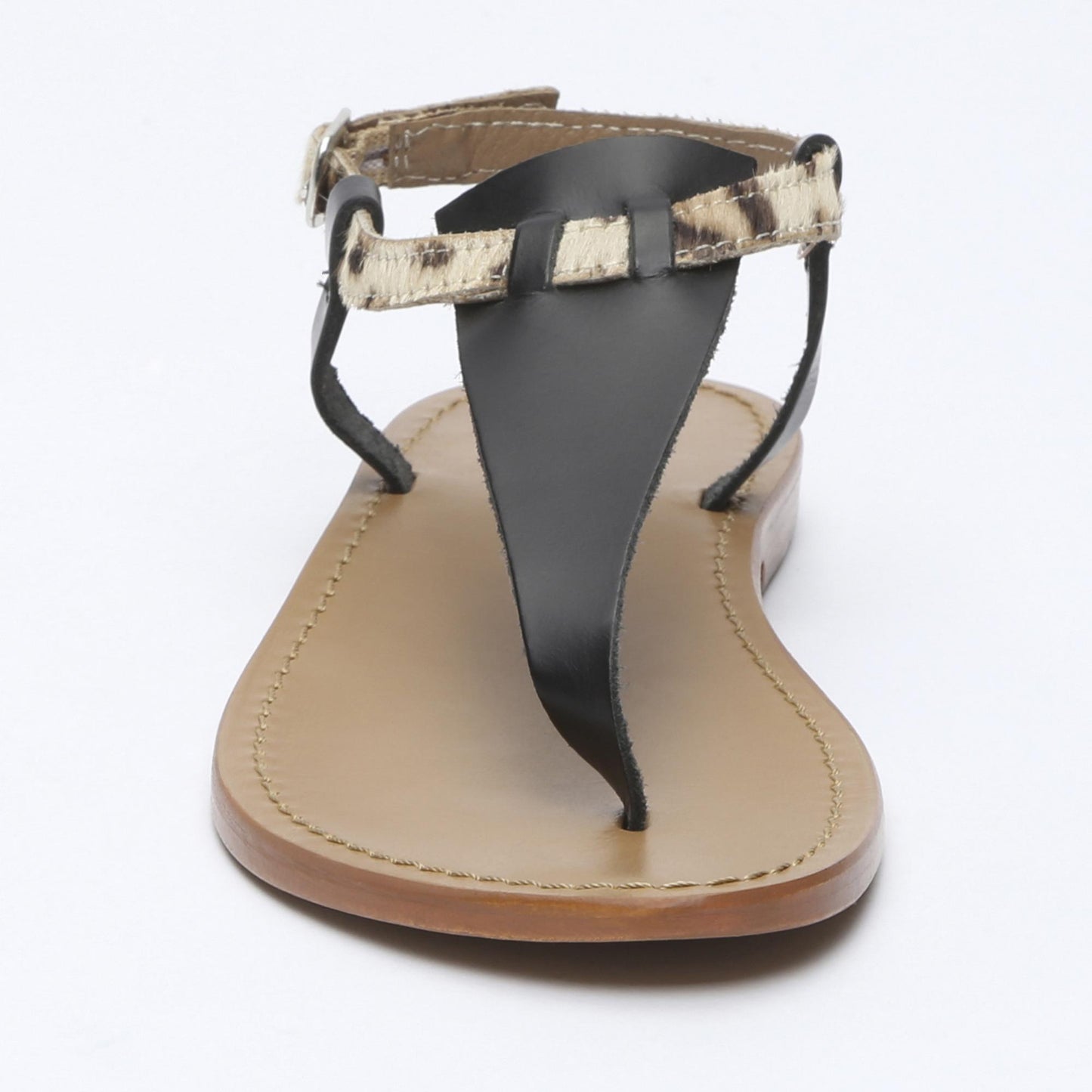 PEDERNERA sandales en cuir black leopard
