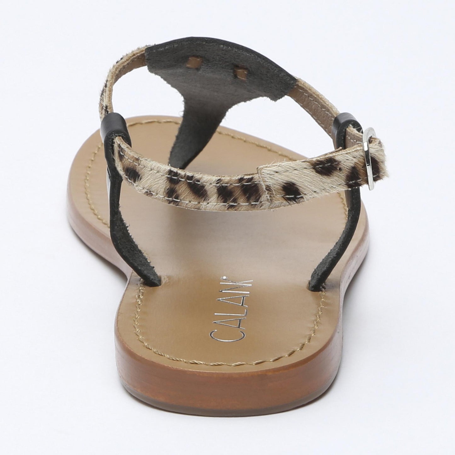PEDERNERA sandales en cuir black leopard