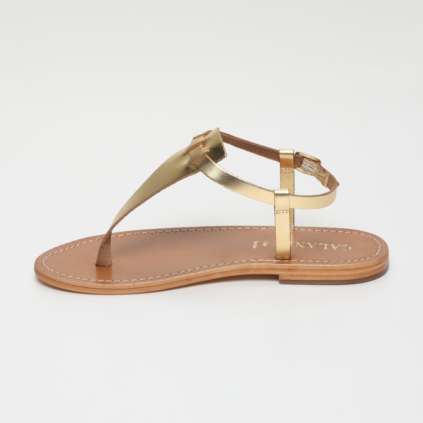 PEDERNERA sandales en cuir dark gold