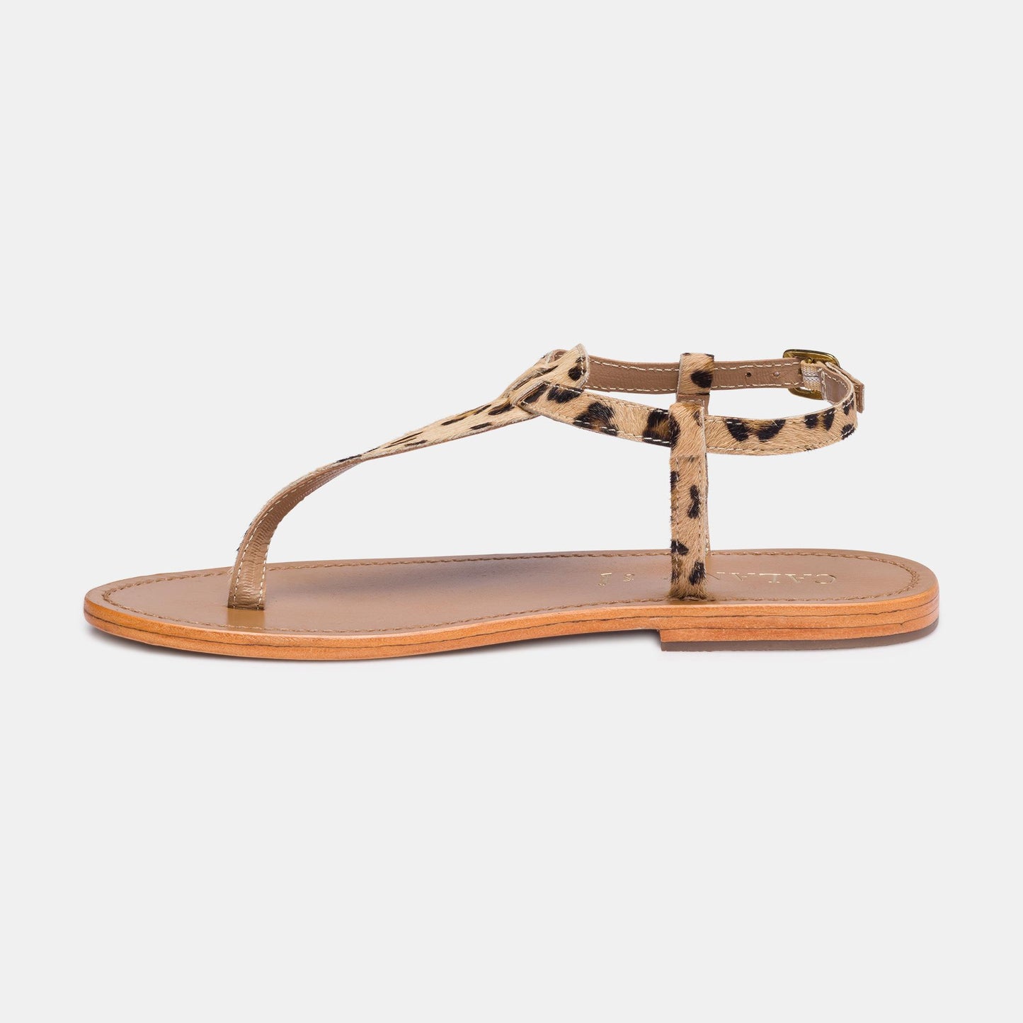PEDERNERA sandales en cuir leopard