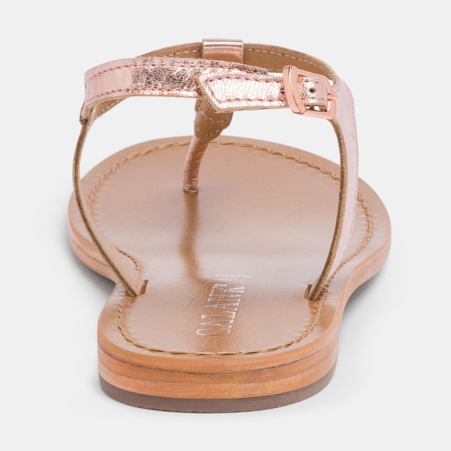 PEROLA sandales en cuir pink gold