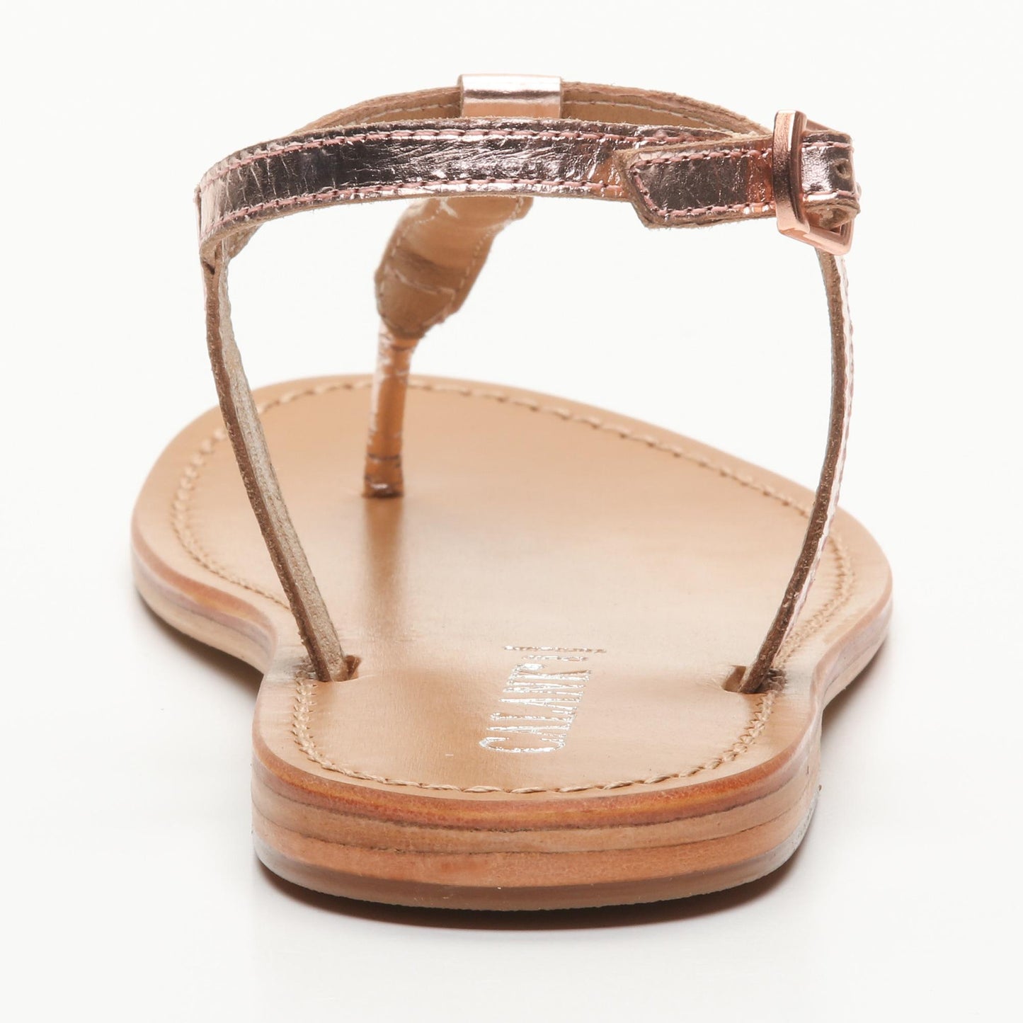 PEROLA sandales en cuir pink gold