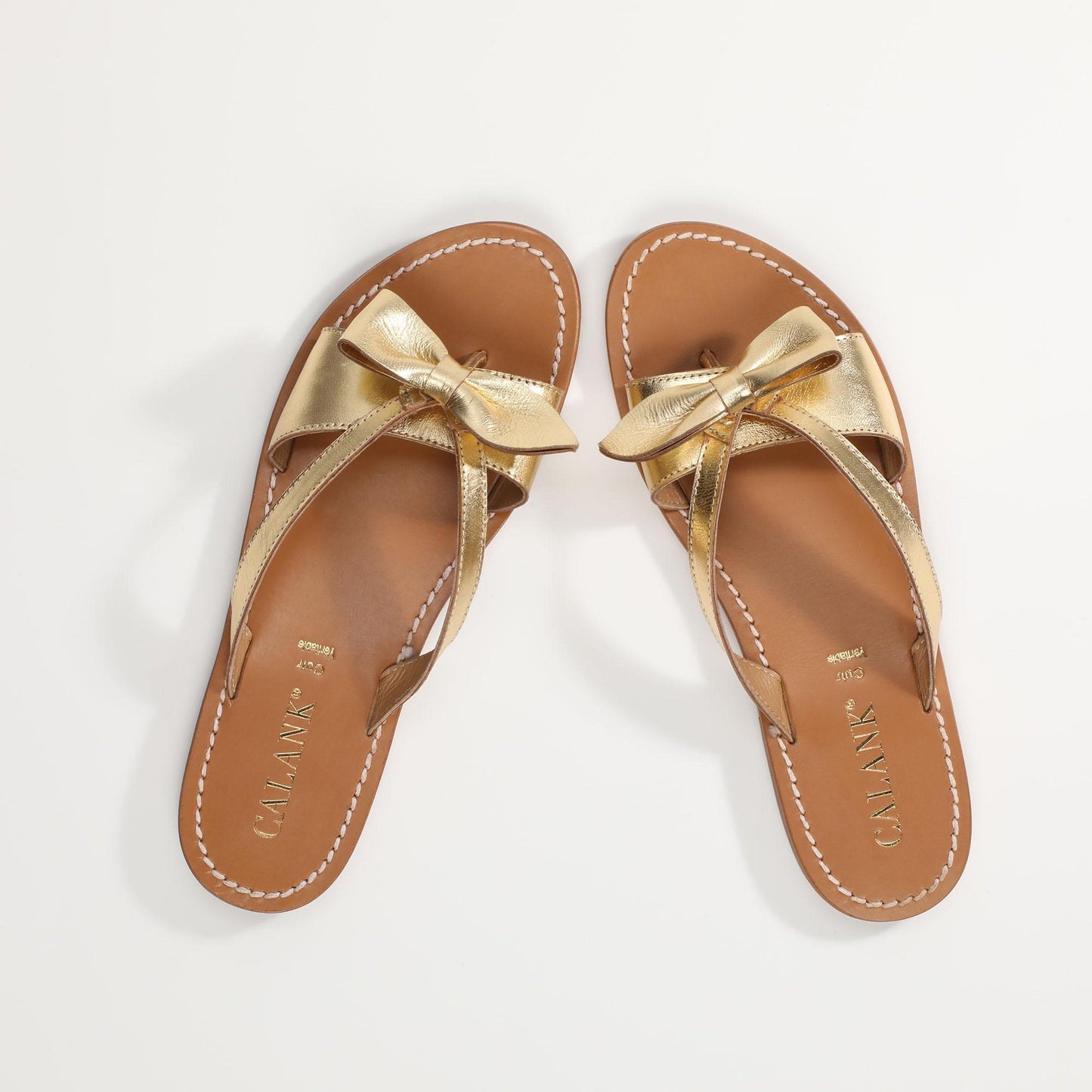 PICARE sandales en cuir dark gold