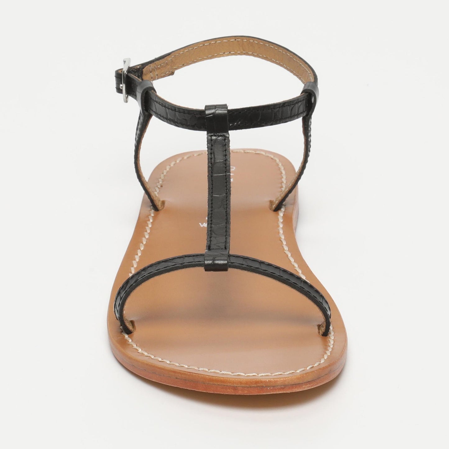 PRACA sandales en cuir black croco