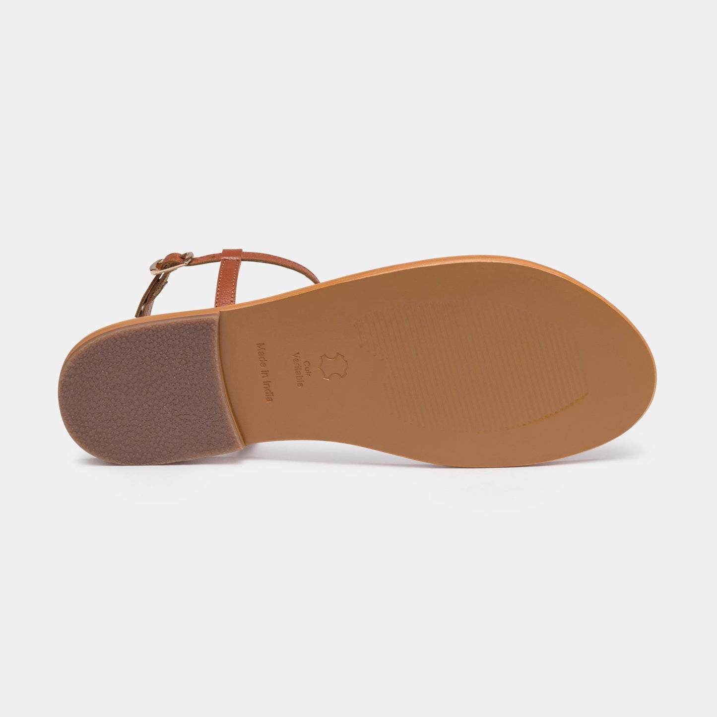 PRACA sandales en cuir camel