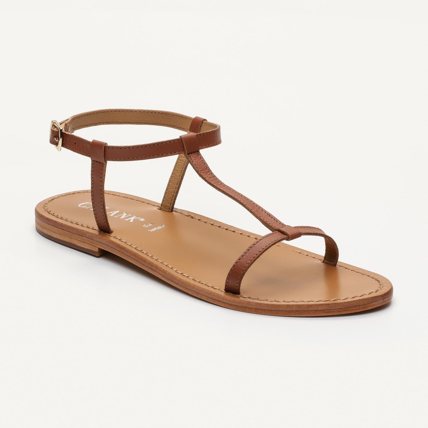 PRACA sandales en cuir camel