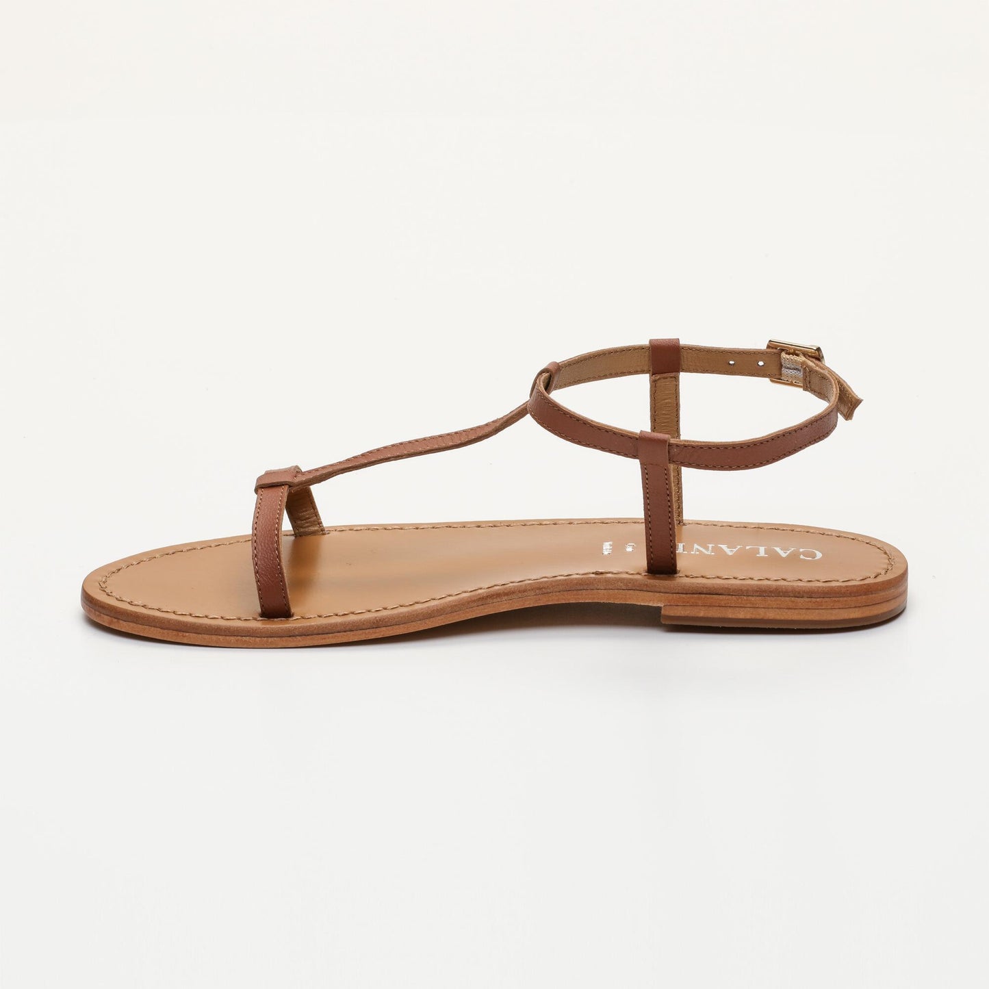 PRACA sandales en cuir camel