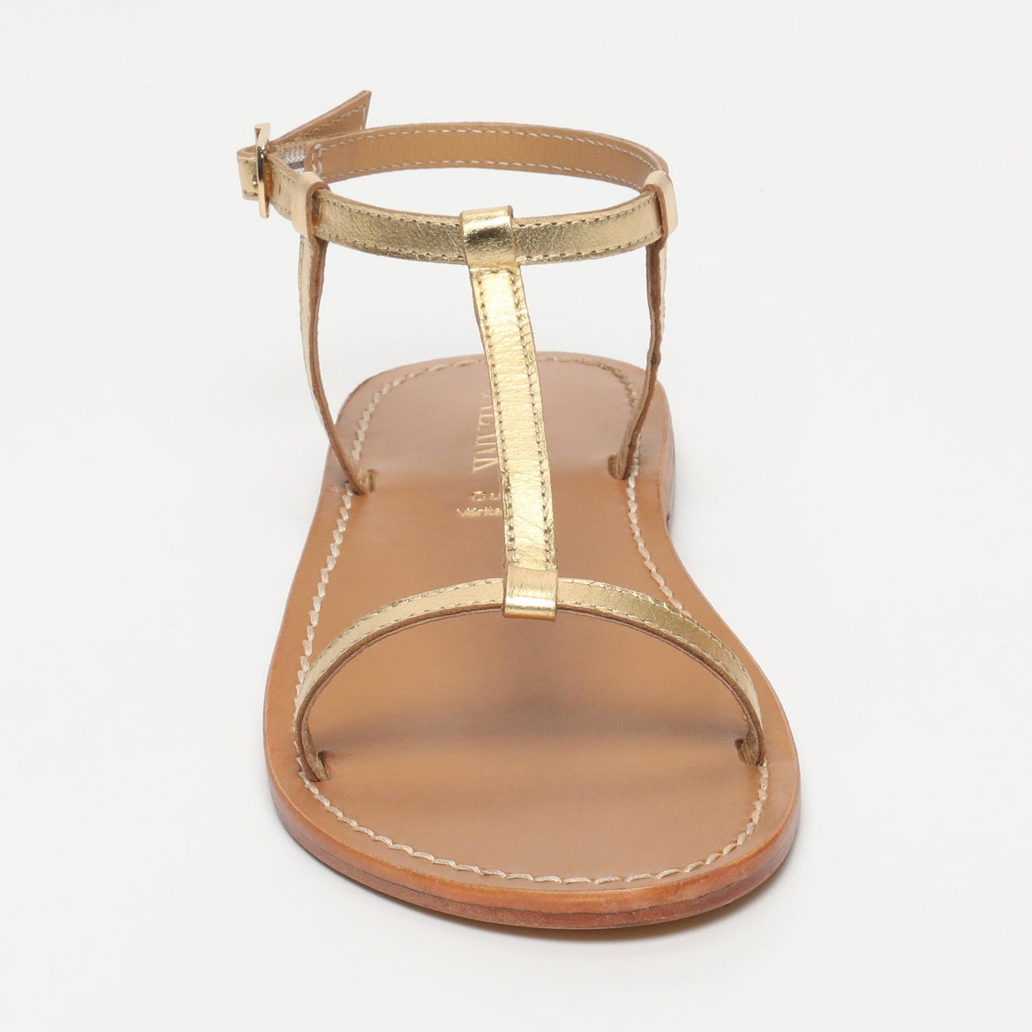 PRACA sandales en cuir dark gold