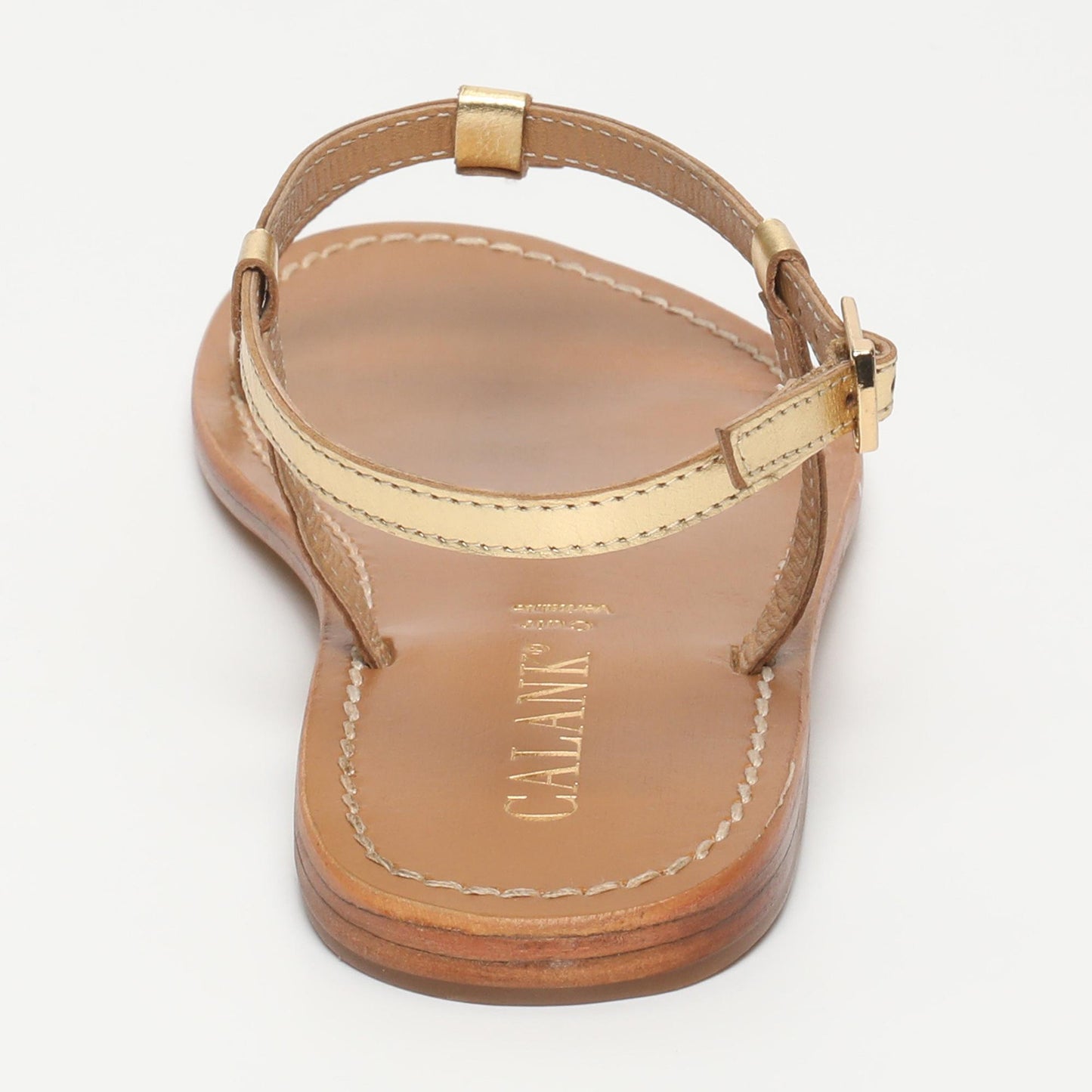 PRACA sandales en cuir dark gold