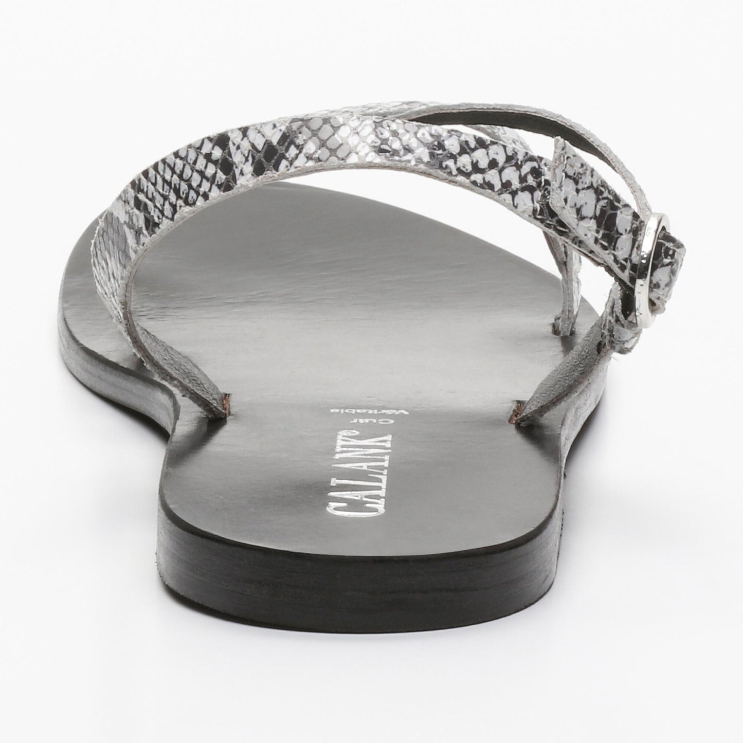 RENSKE sandales en cuir b&w snake