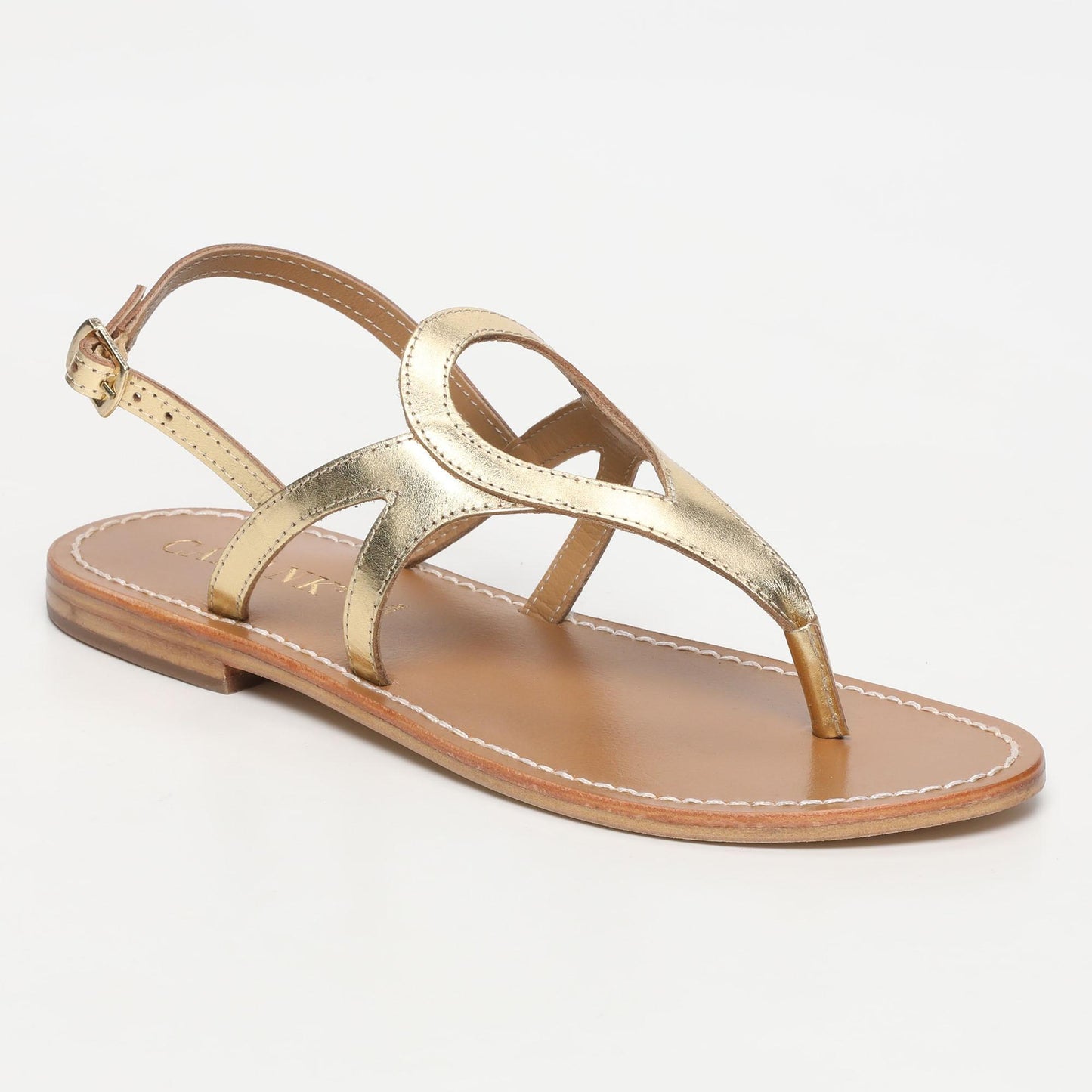 RIVERA sandales en cuir dark gold