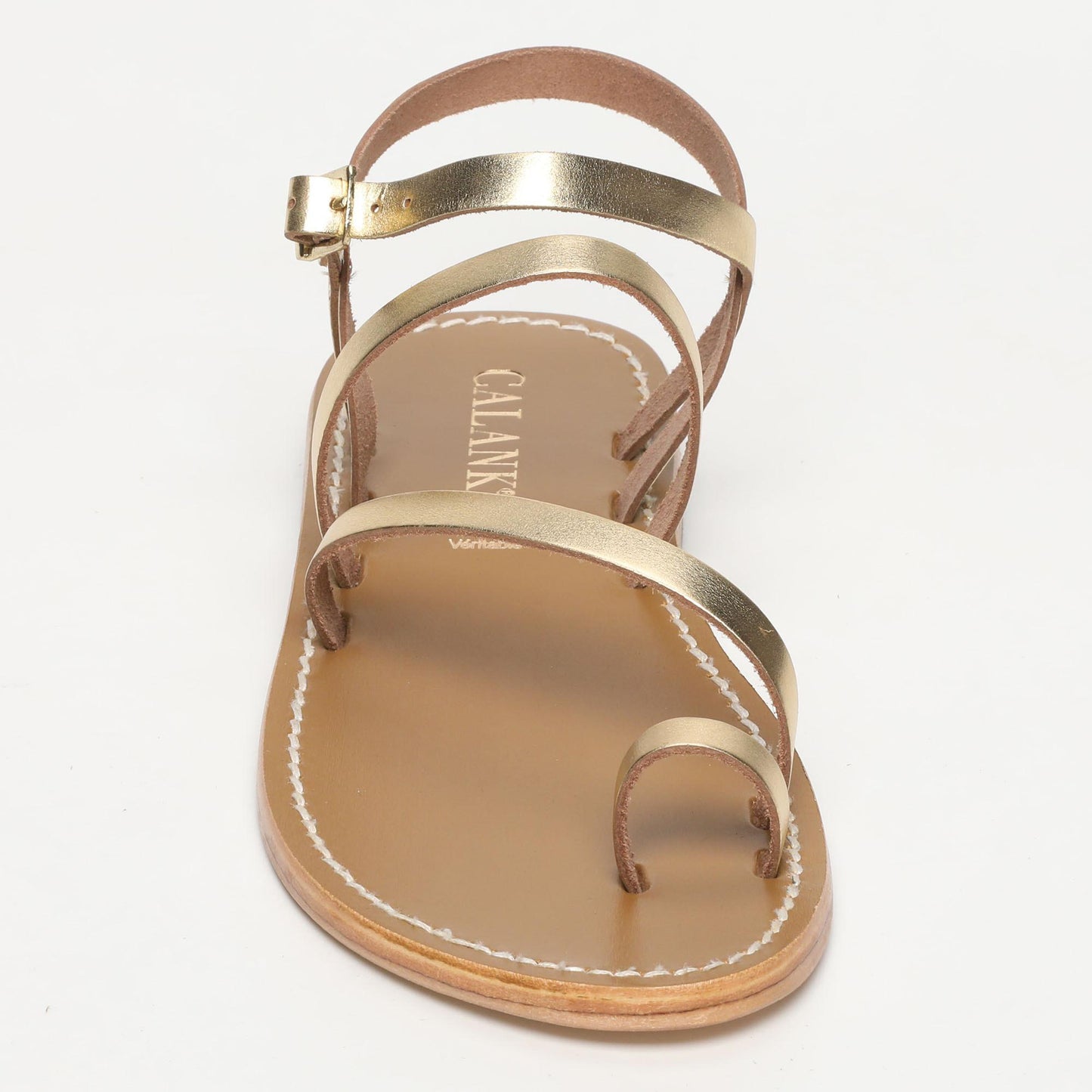 RIVOLI sandales en cuir dark gold