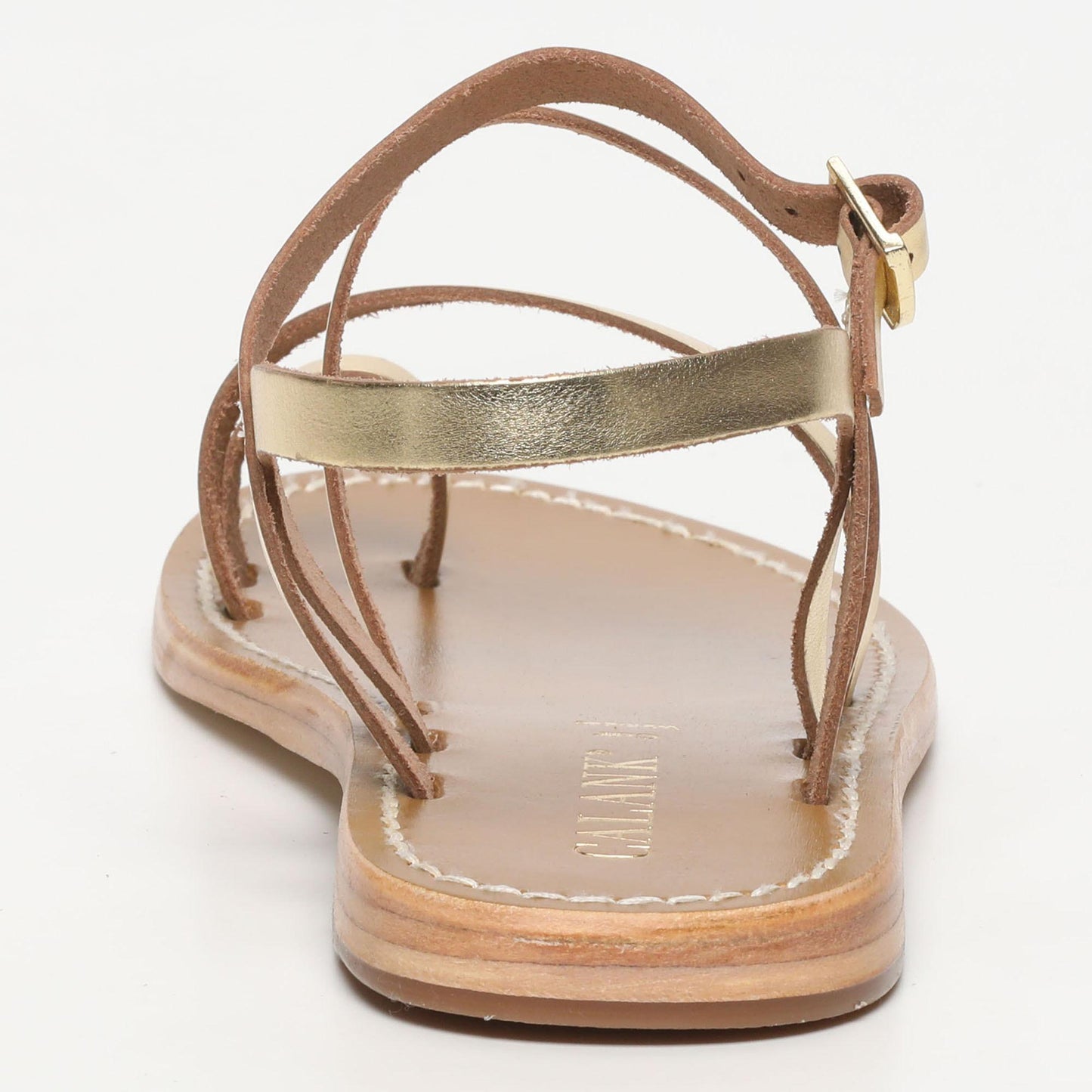 RIVOLI sandales en cuir dark gold