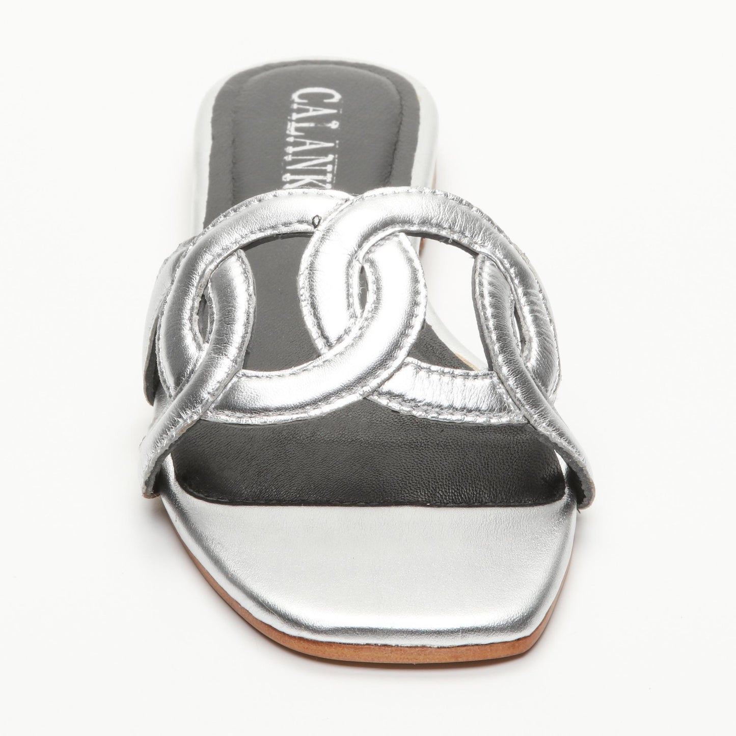 ROMI sandales en cuir silver