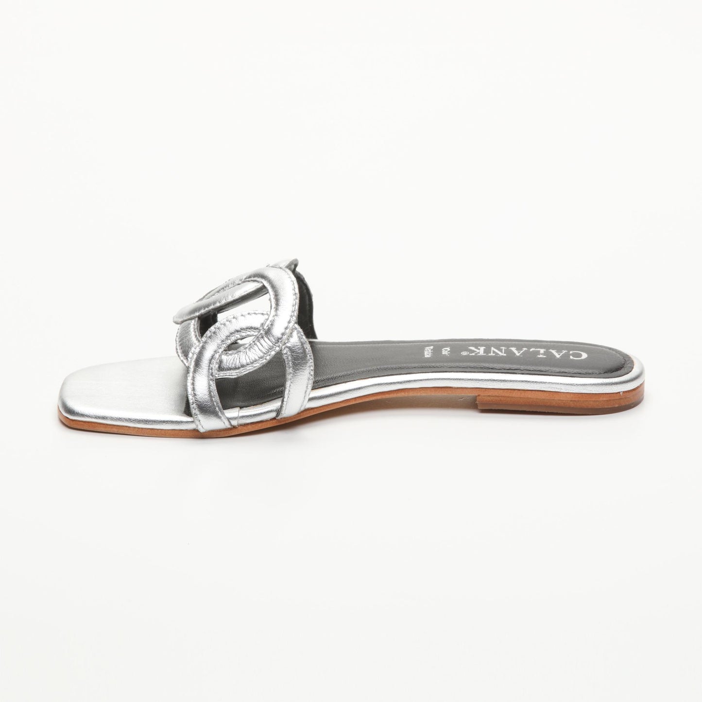 ROMI sandales en cuir silver