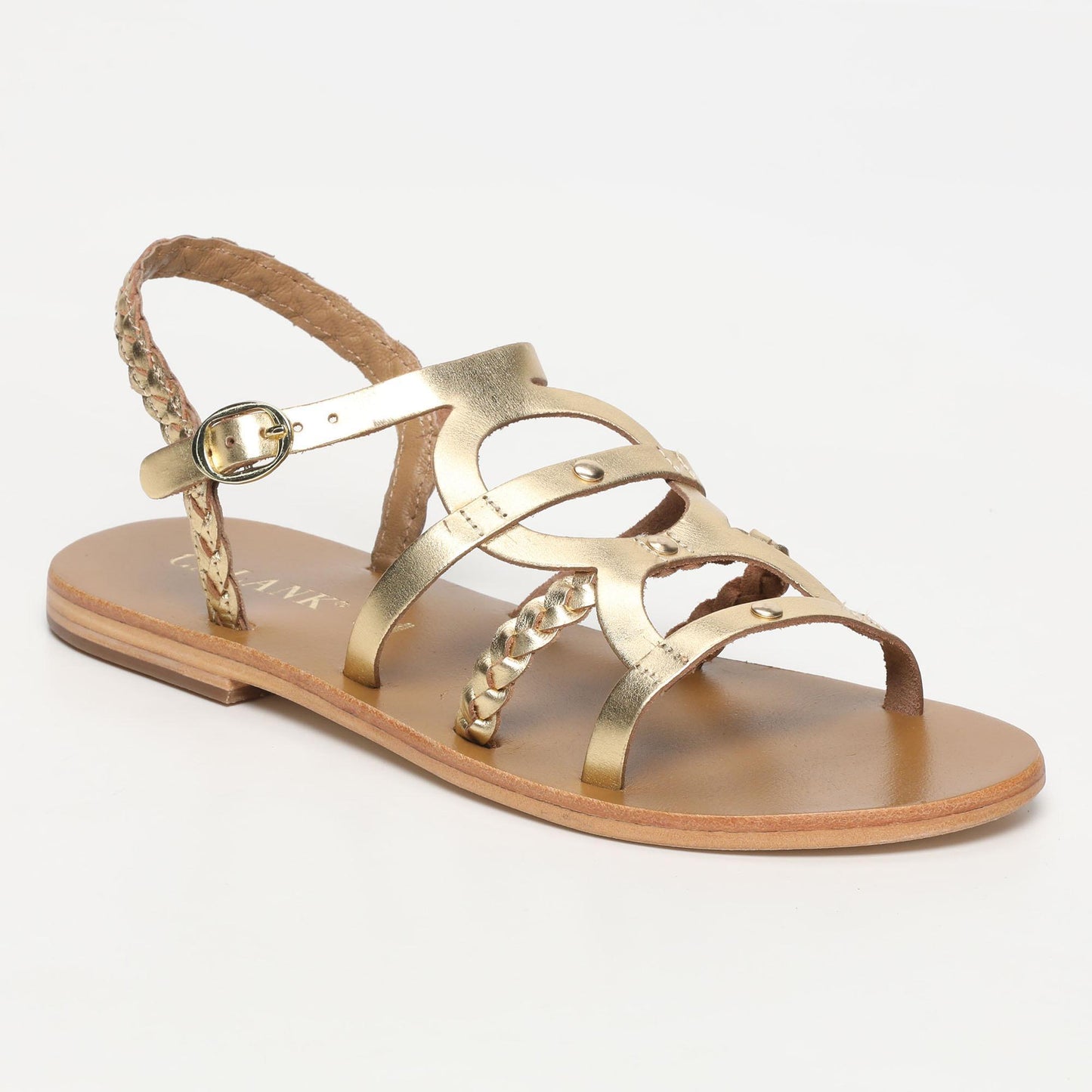 ROSSANO sandales en cuir dark gold