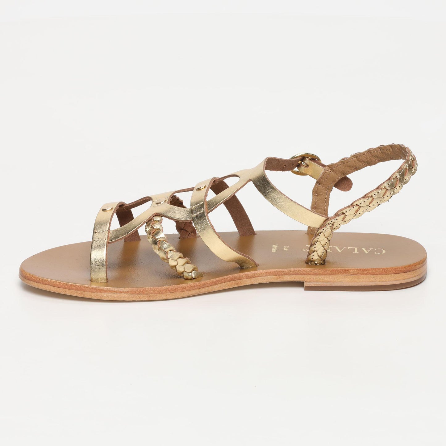 ROSSANO sandales en cuir dark gold