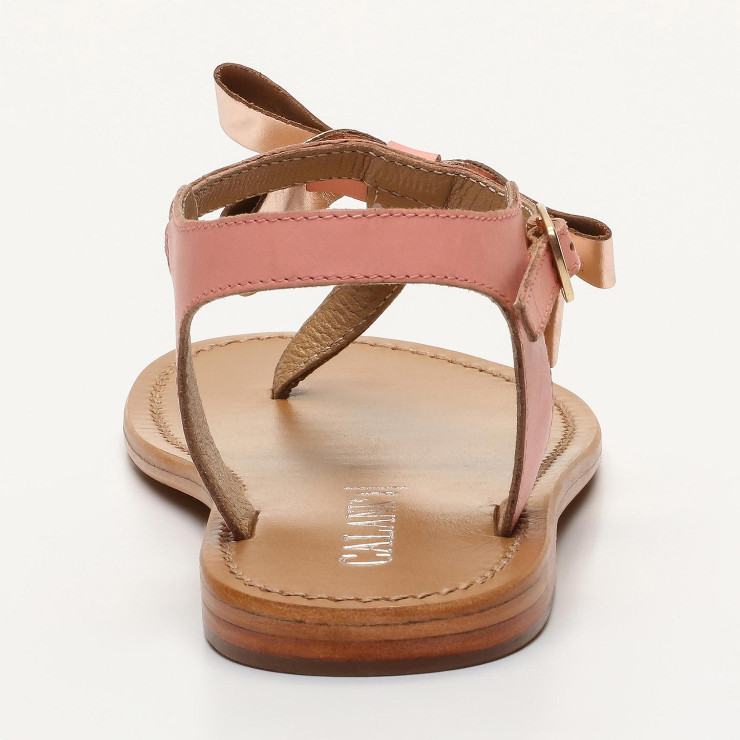 SECRETA sandales en cuir pink rosegold