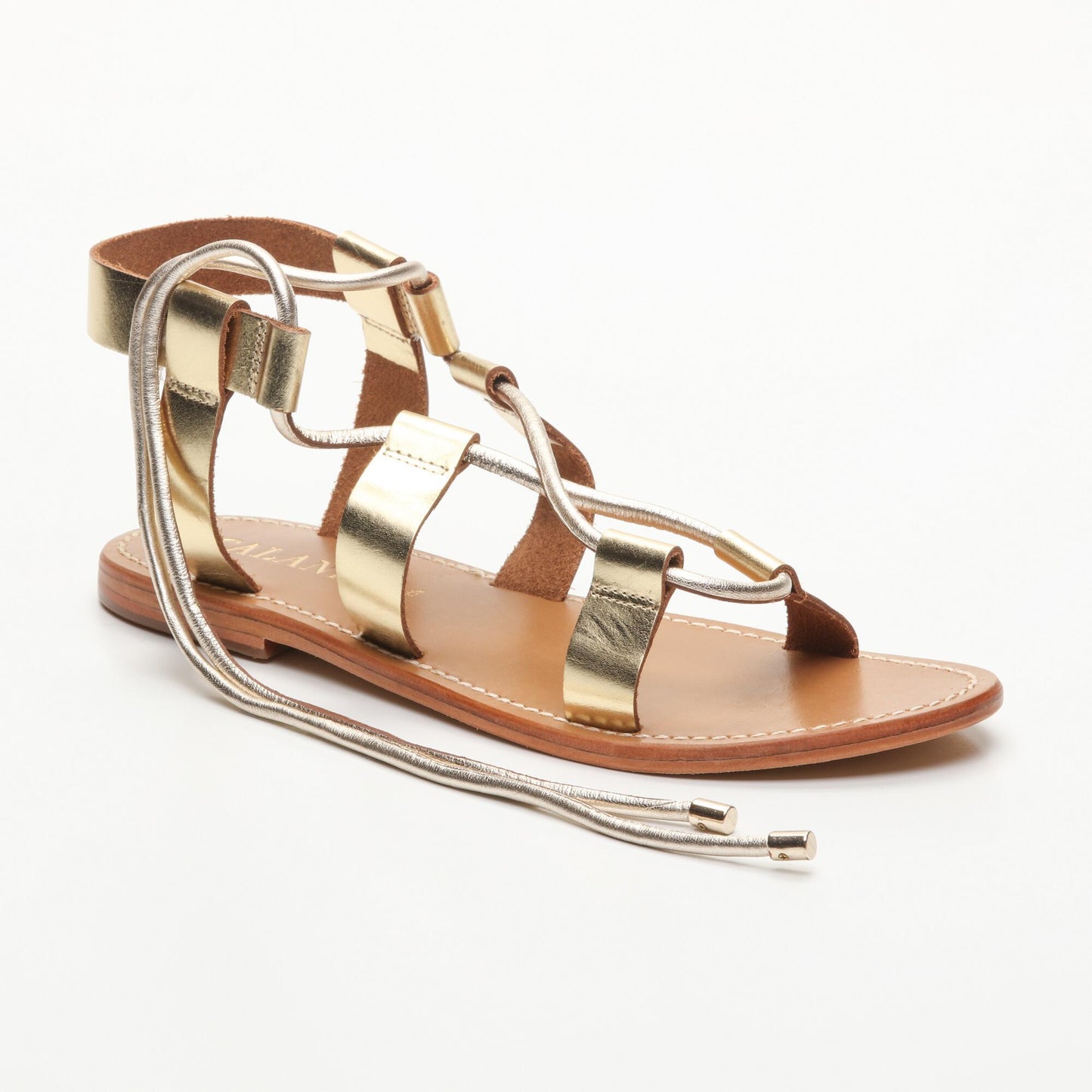 SHANIKA sandales en cuir gold