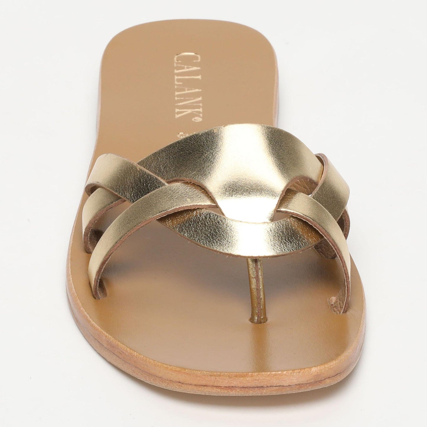 SPINEA sandales en cuir dark gold
