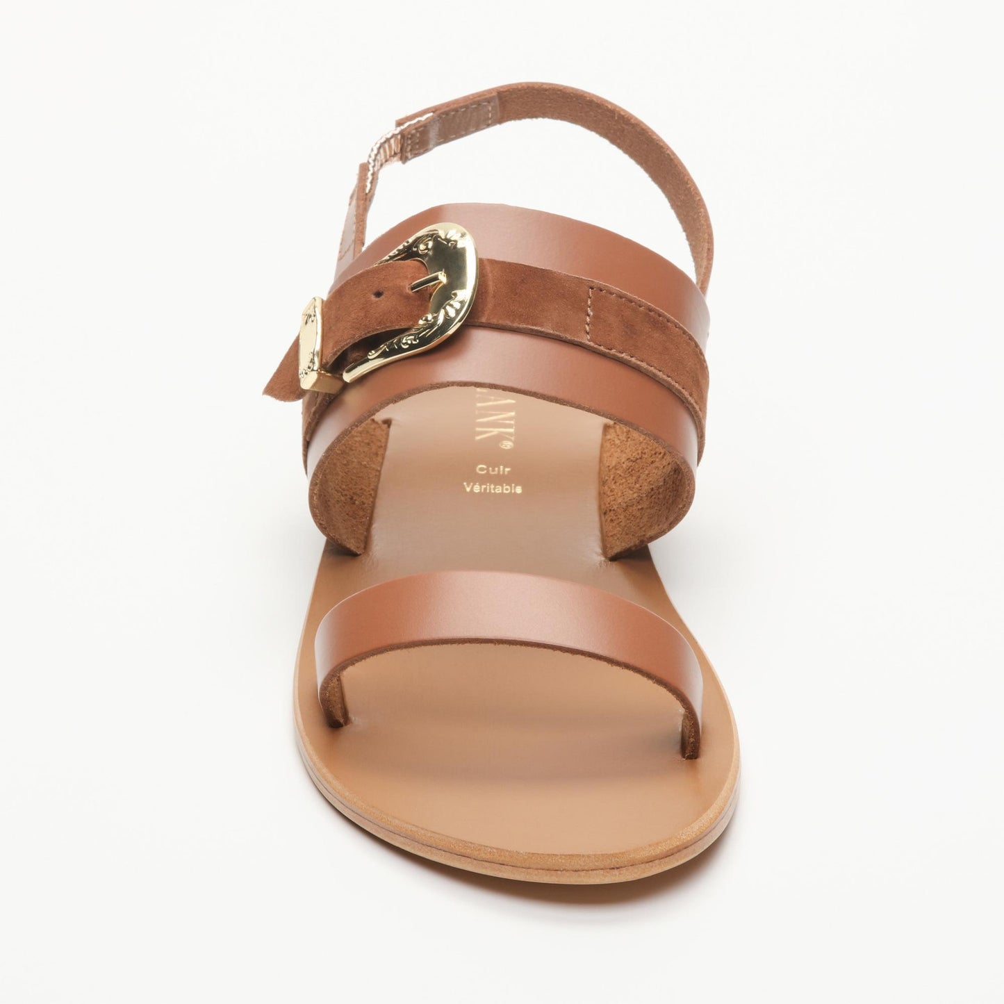 SUD sandales en cuir camel