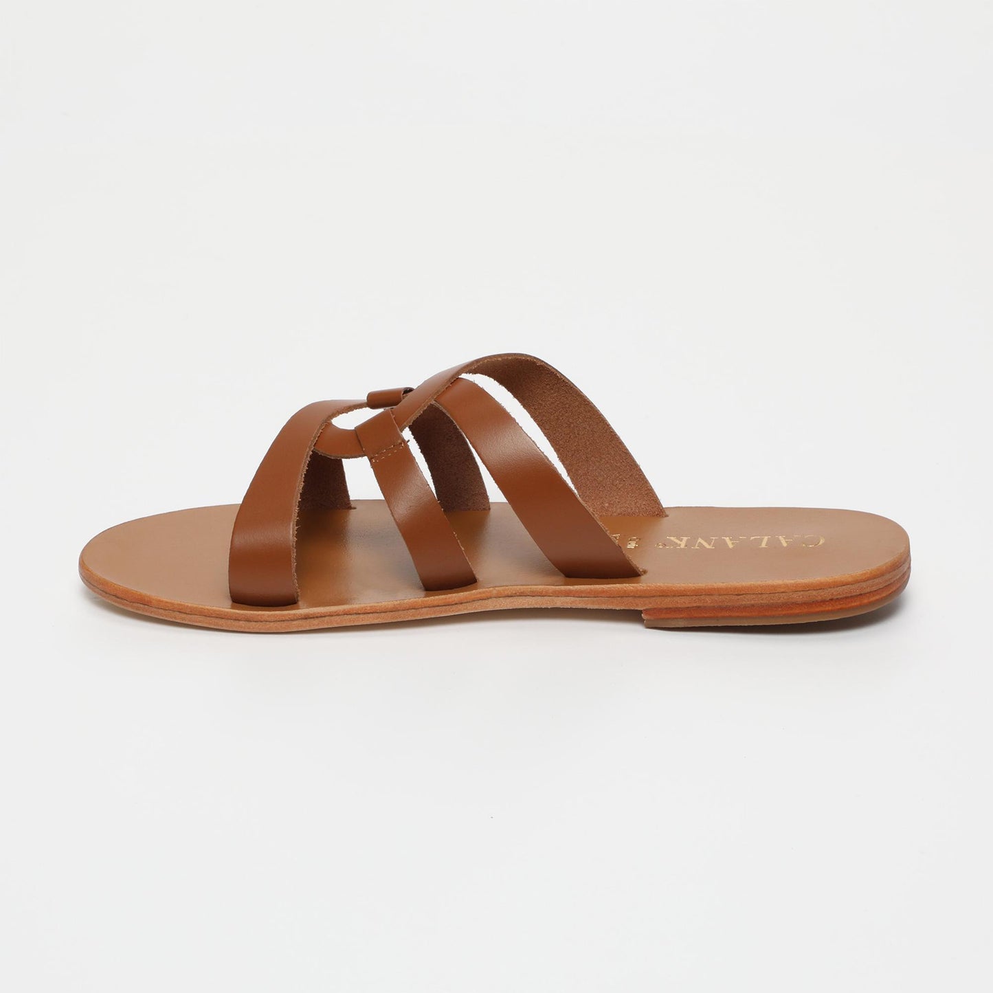Sarah sandales en cuir camel