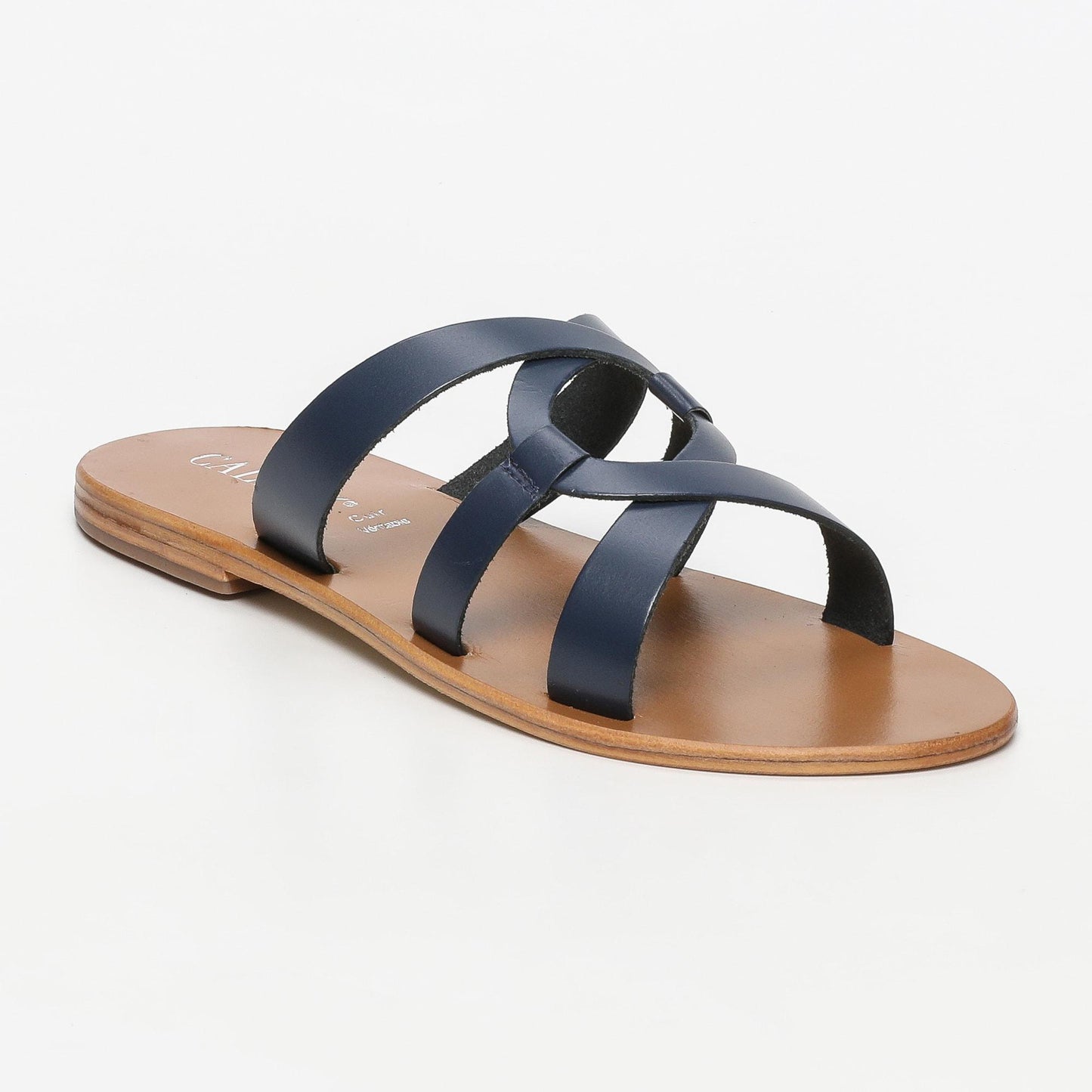 Sarah sandales en cuir navy