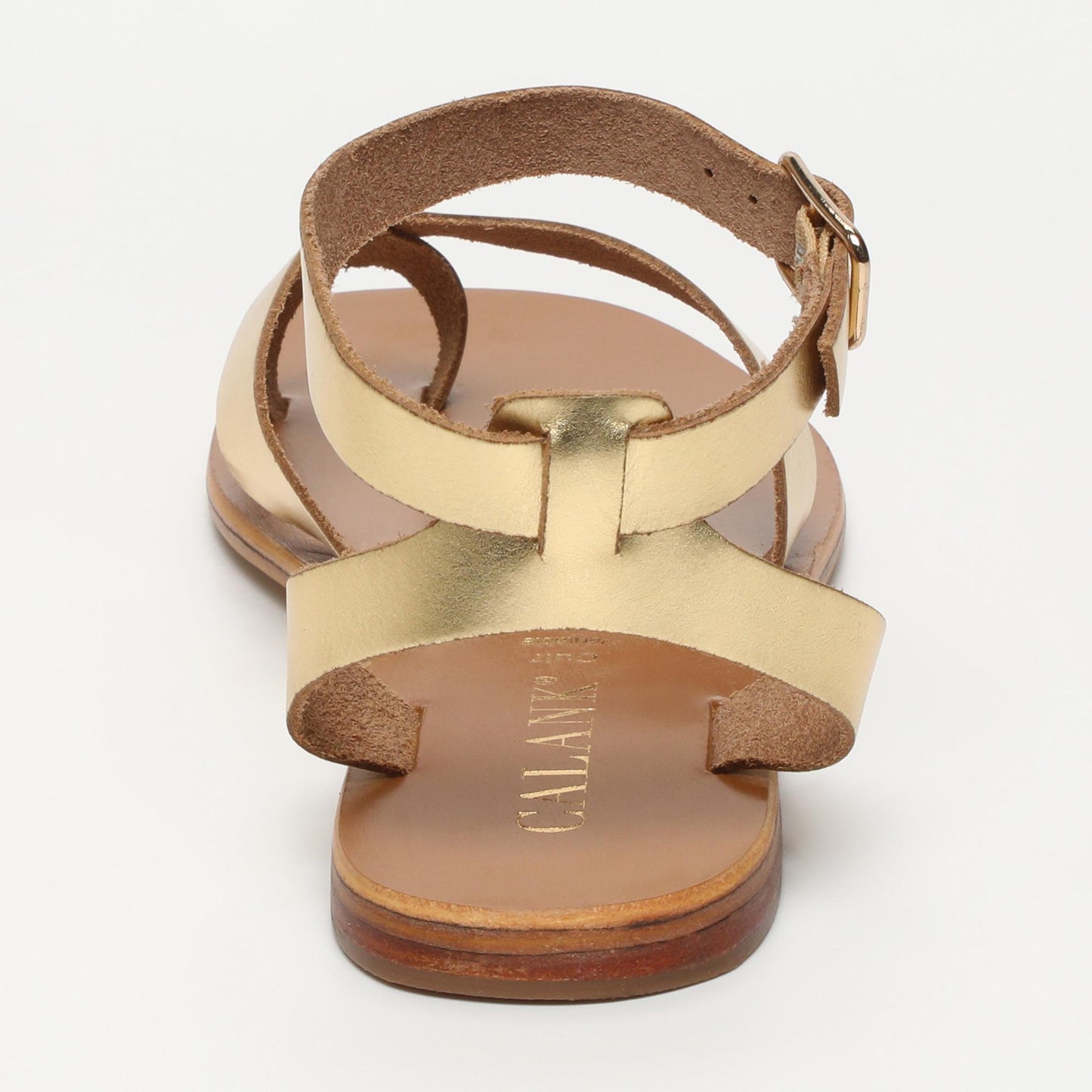 Sophie sandales en cuir dark gold