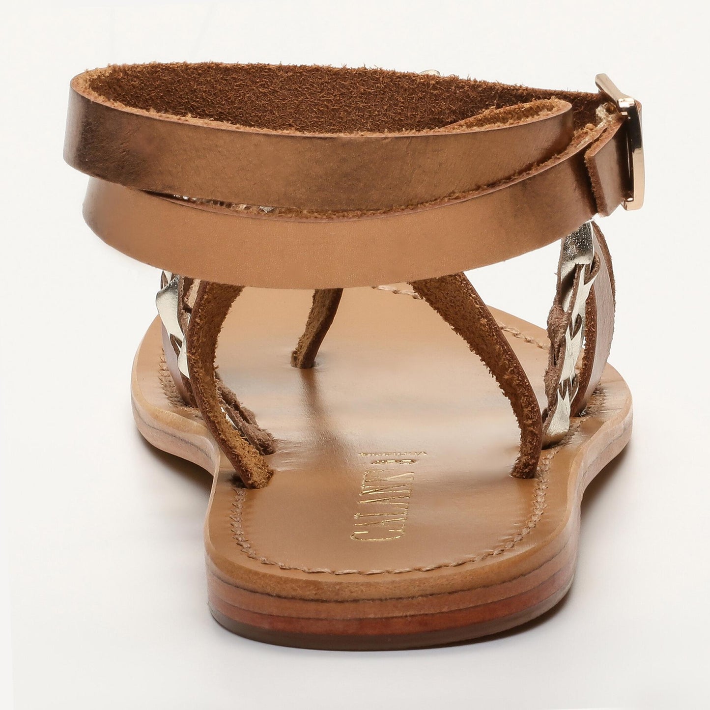 TAMBORITHA sandales en cuir tan bronze gold