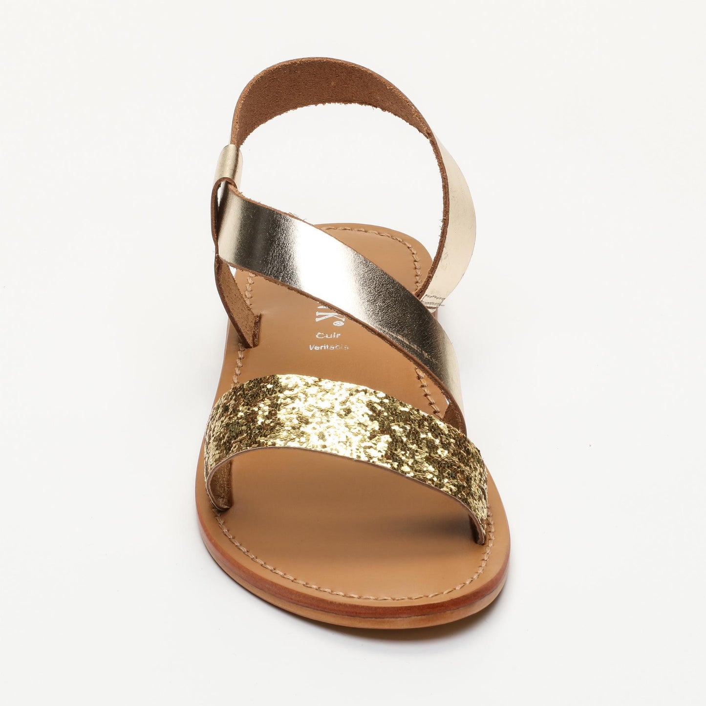 TIJUCA sandales en cuir gold