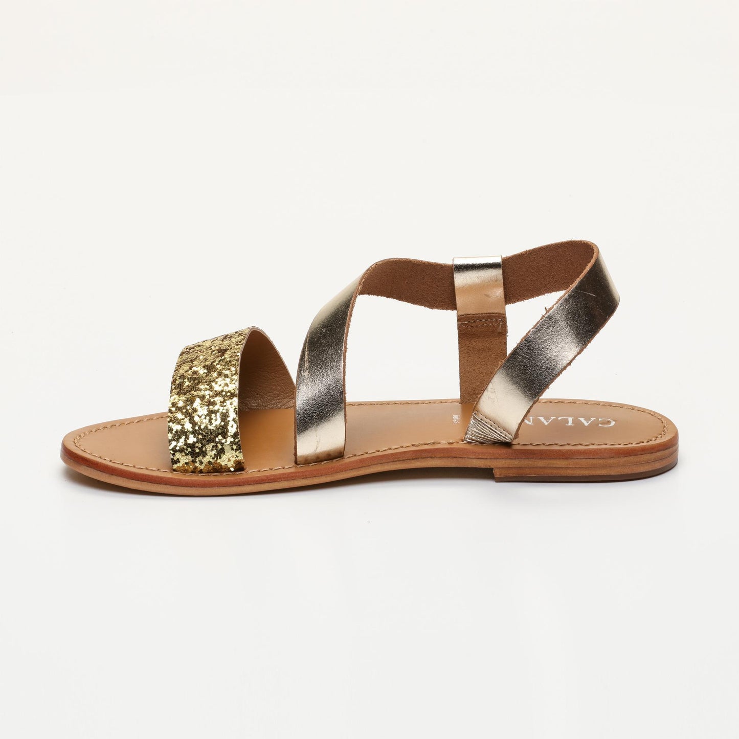 TIJUCA sandales en cuir gold
