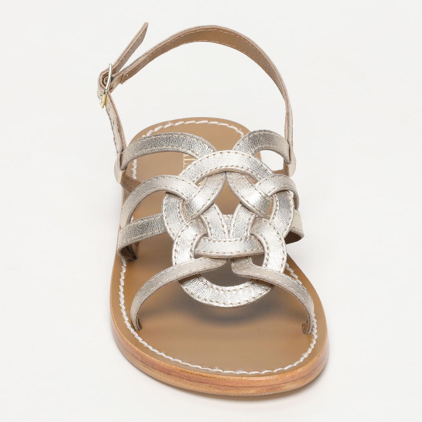 TIVOLI sandales en cuir platinium
