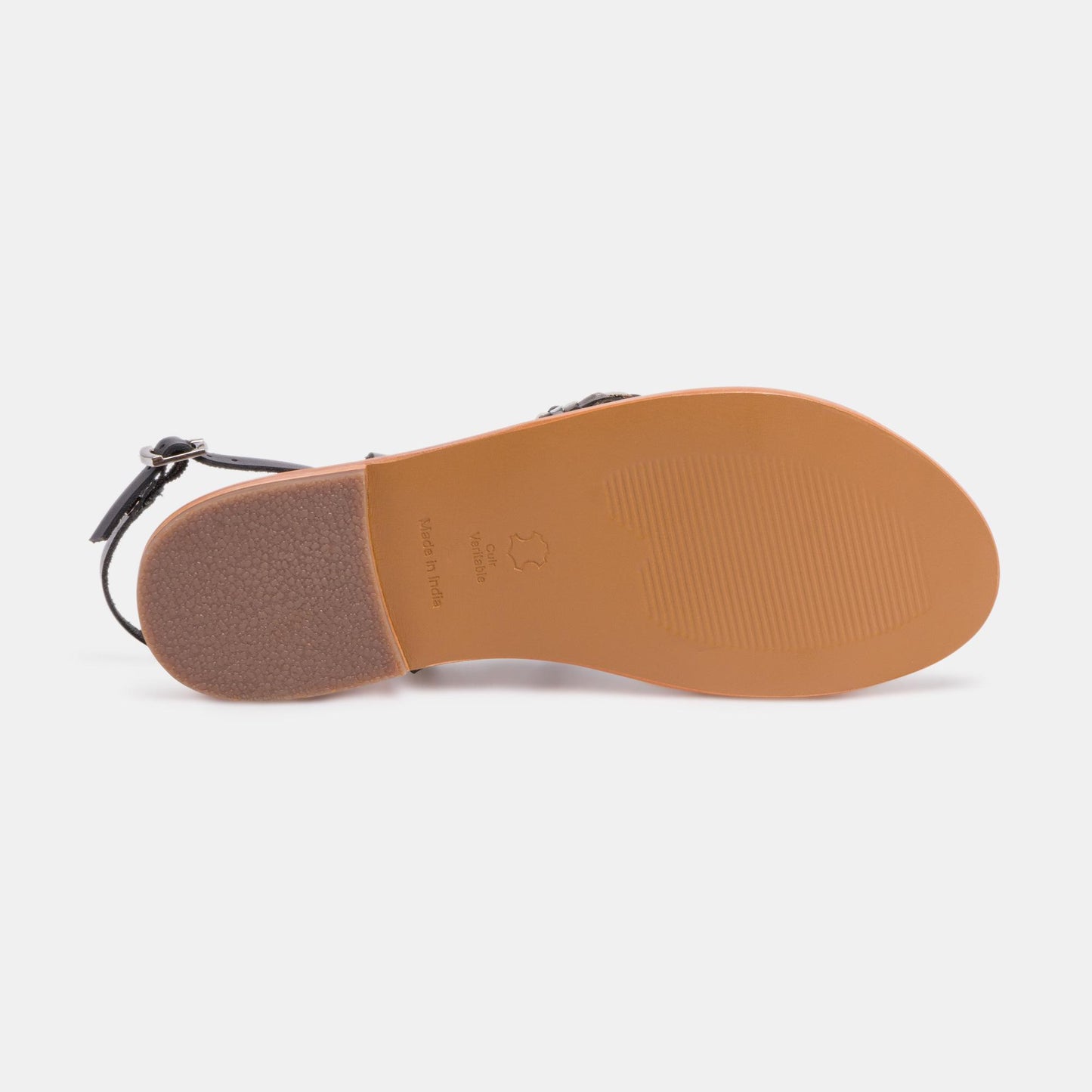 URUGUAIANA sandales en cuir silver black pewter