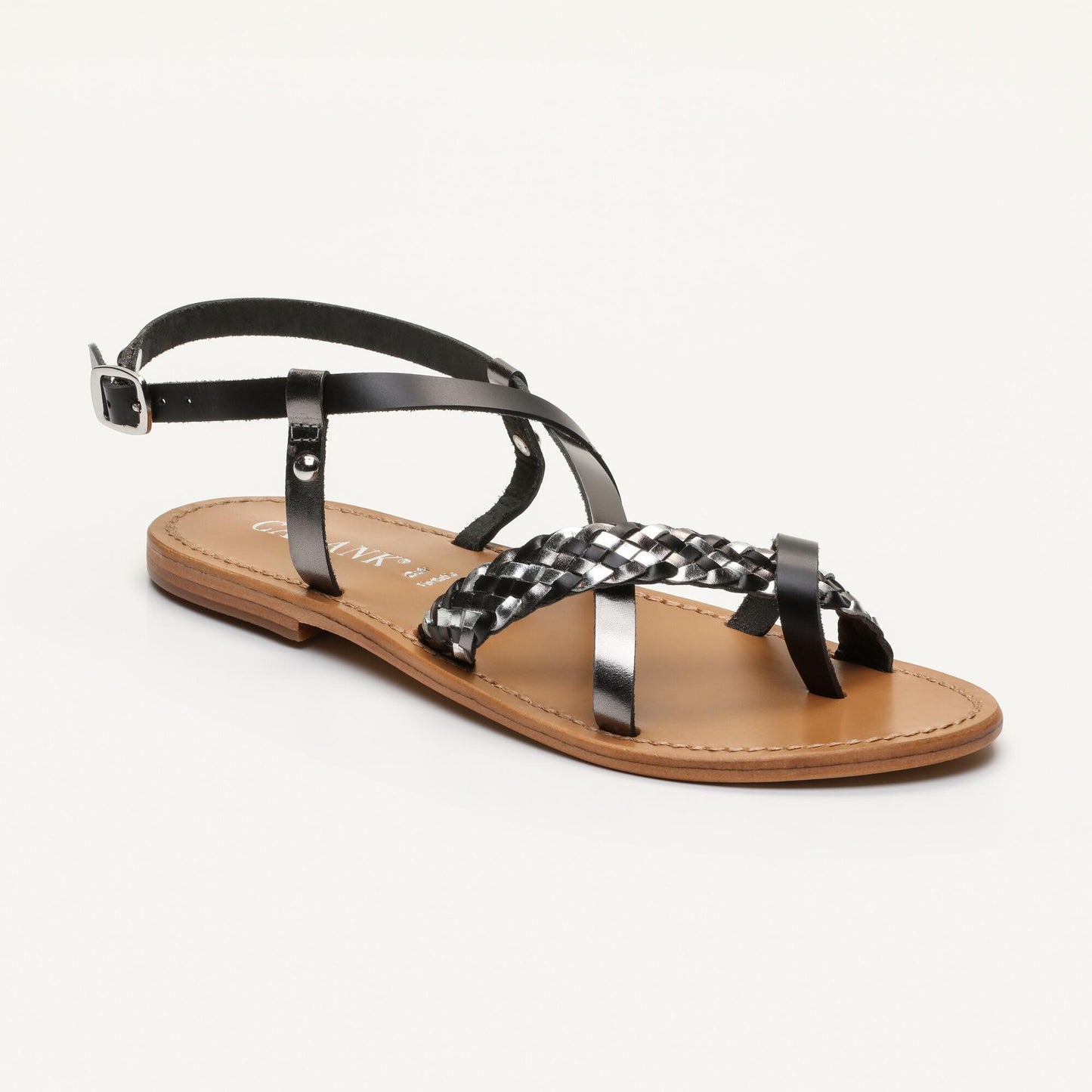 URUGUAIANA sandales en cuir silver black pewter