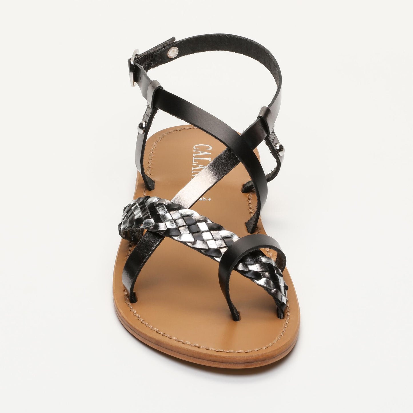 URUGUAIANA sandales en cuir silver black pewter