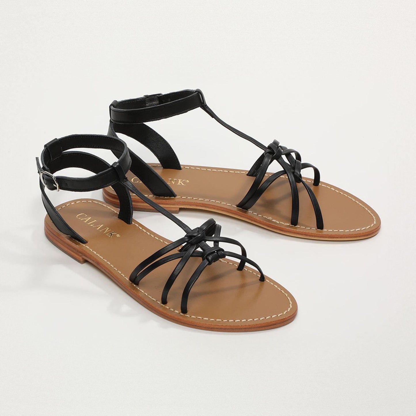 VIKTORIA sandales en cuir black