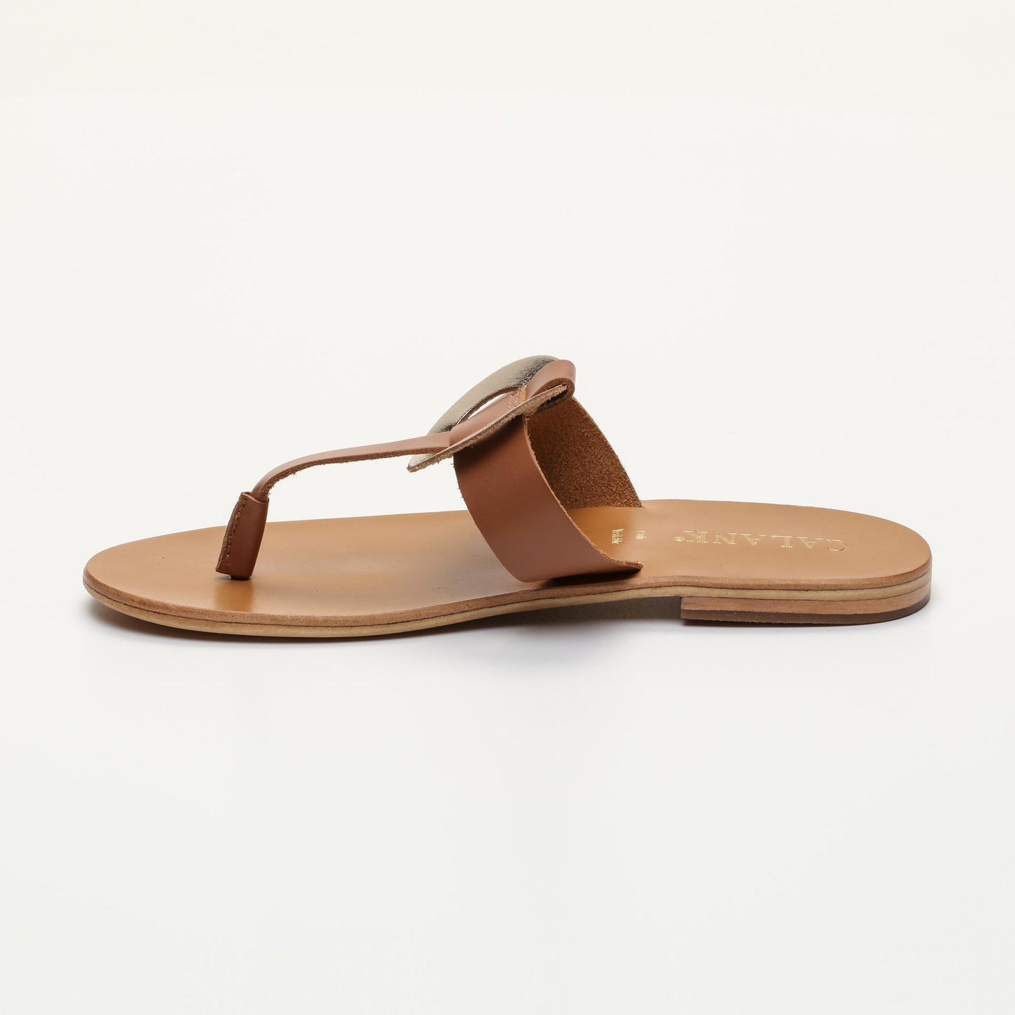 WILA sandales en cuir camel dark gold