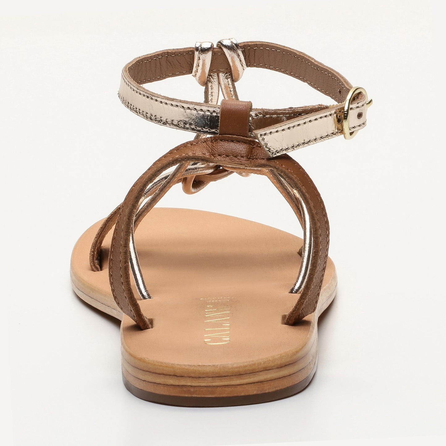 ZELICA sandales en cuir tan