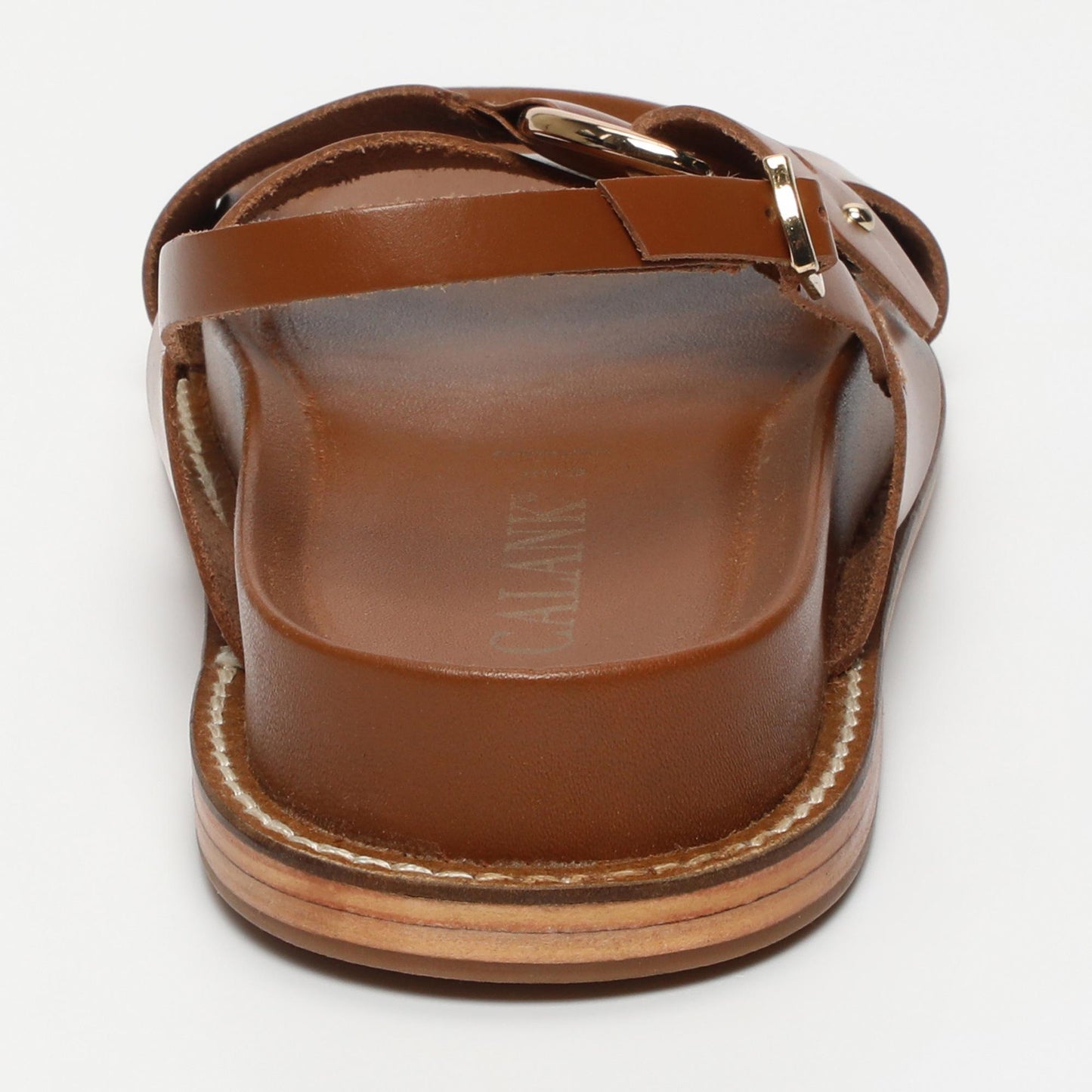 eilani sandales en cuir camel