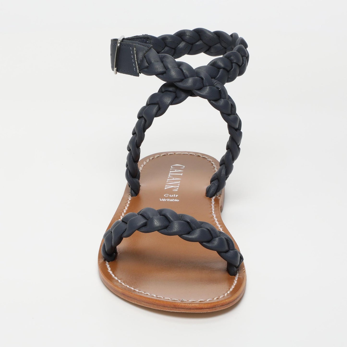 lani sandales en cuir navy