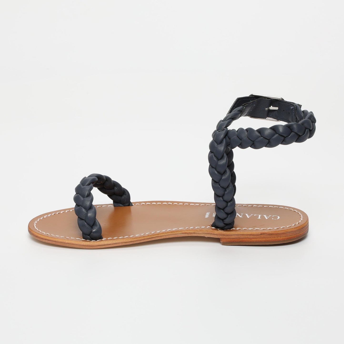 lani sandales en cuir navy