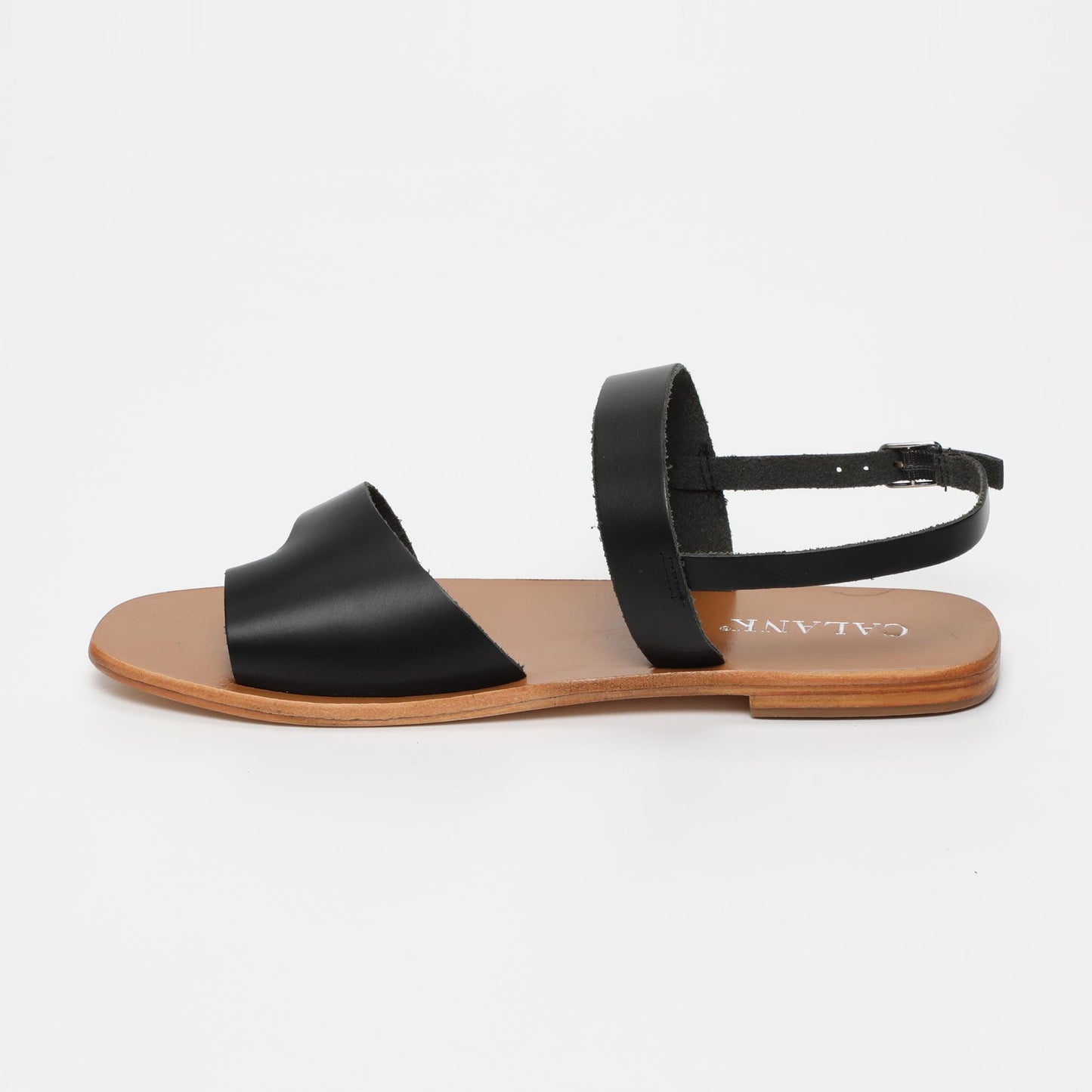 line sandales en cuir black